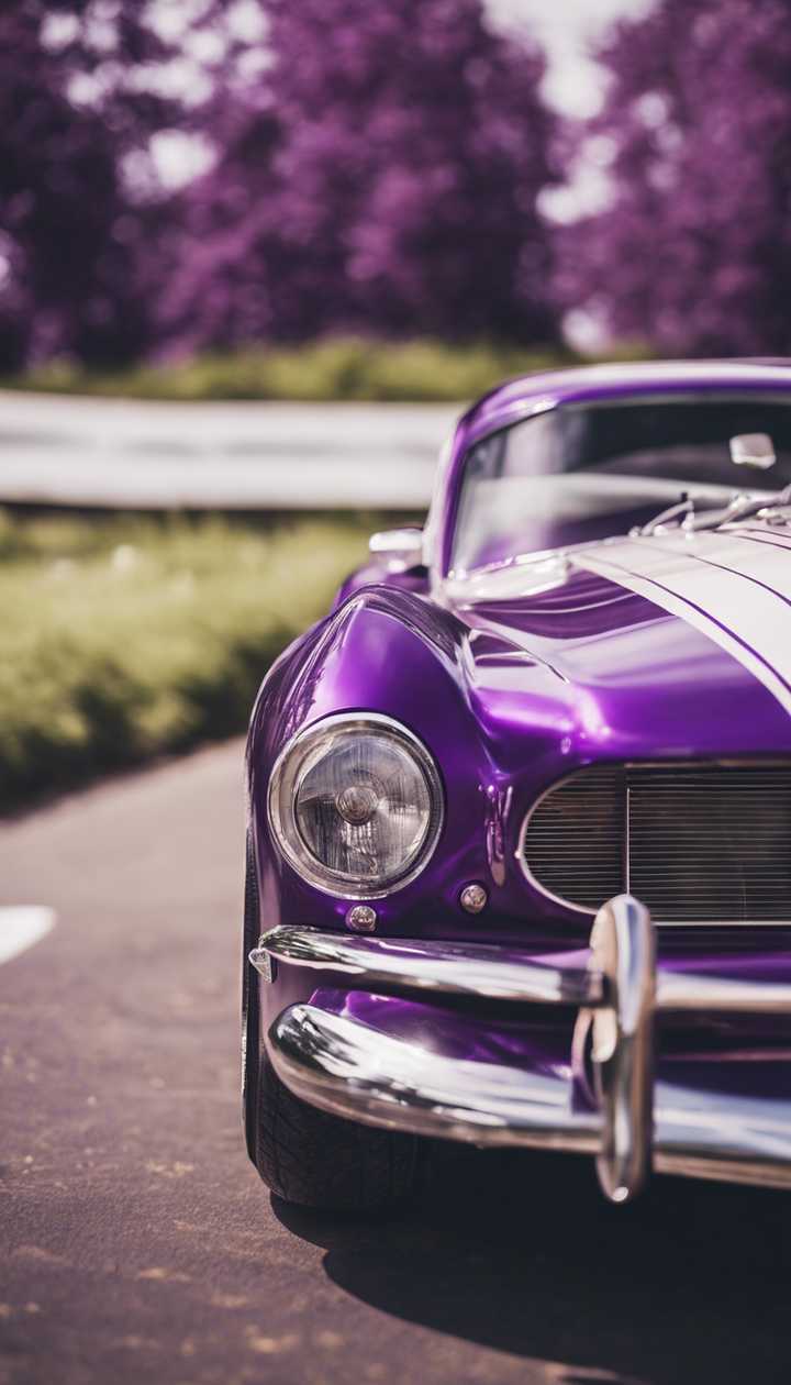 720x1260 Vintage purple racing car with bold