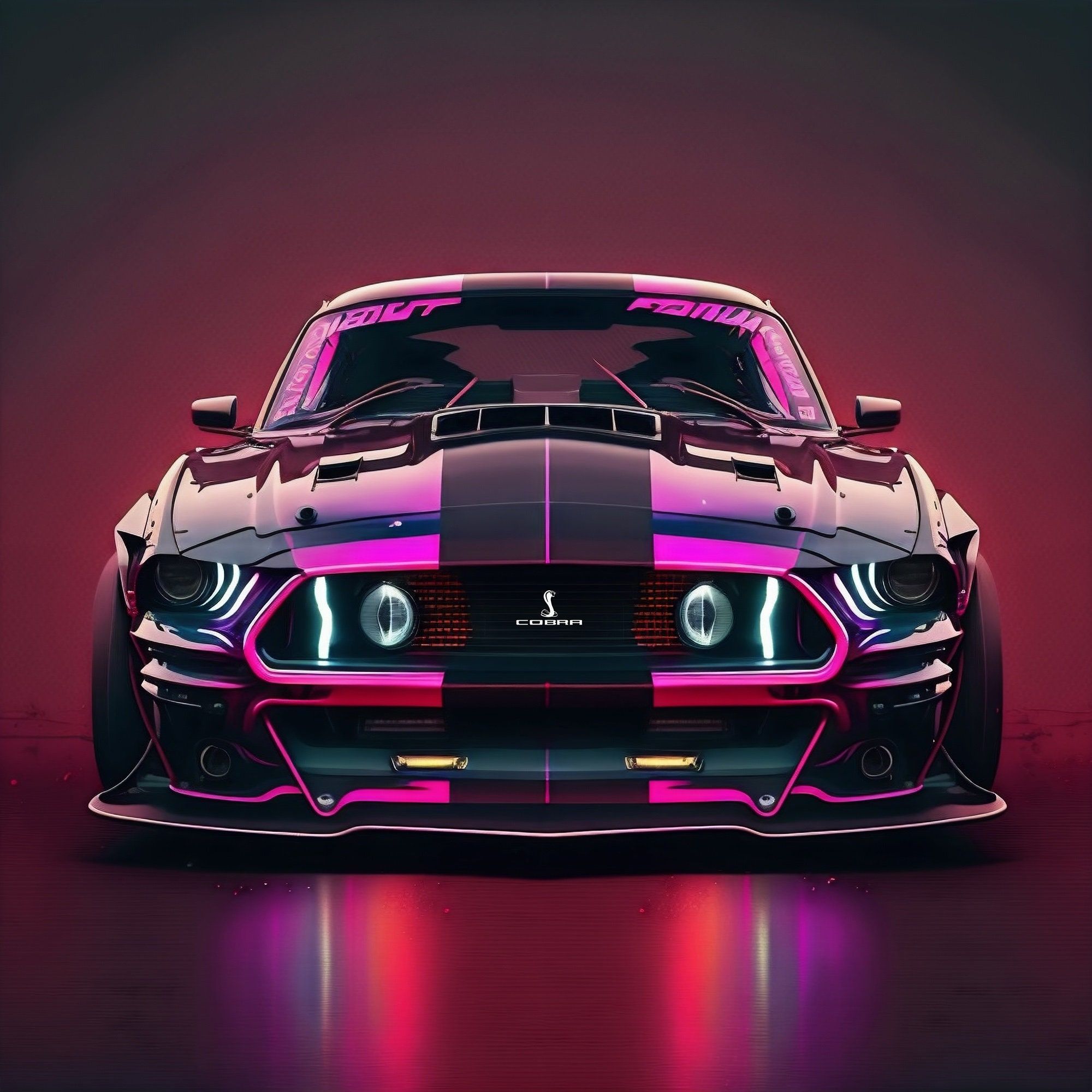 2000x2000 Printable Ford Mustang FR500C GT LMS
