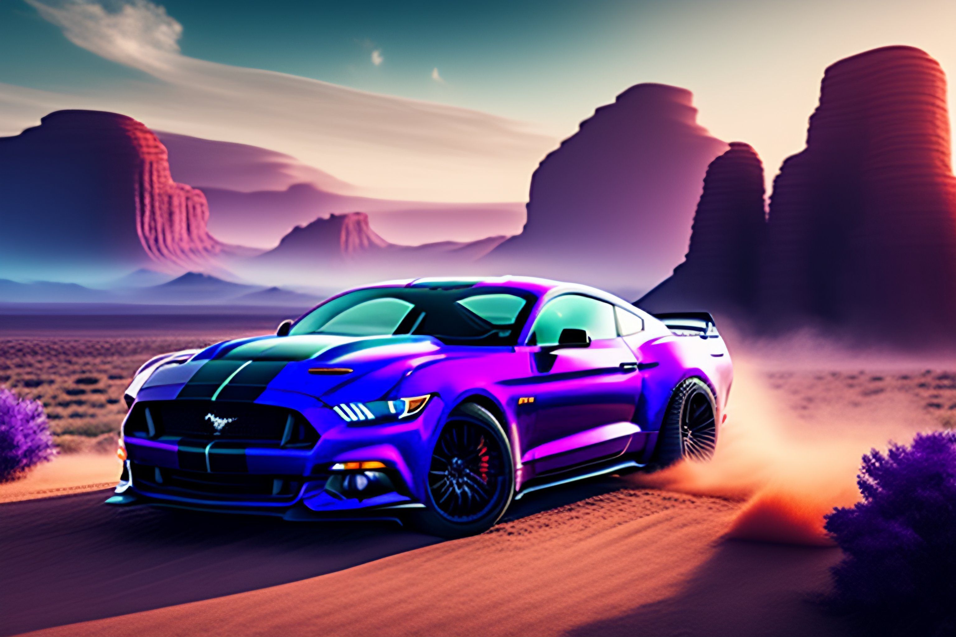 3072x2048 Lexica of Ford Mustang