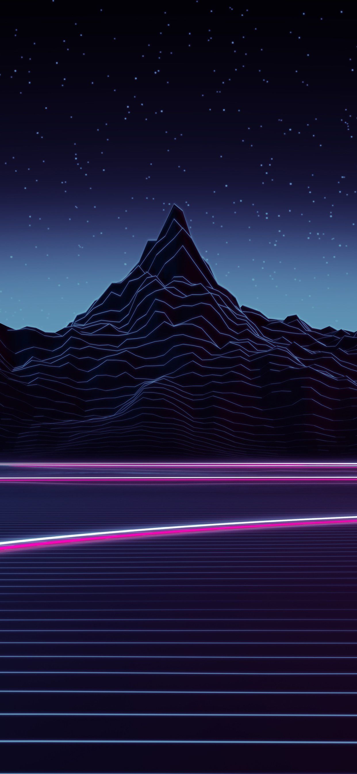 1242x2688 Download Artistic Retrowave Phone Wallpaper