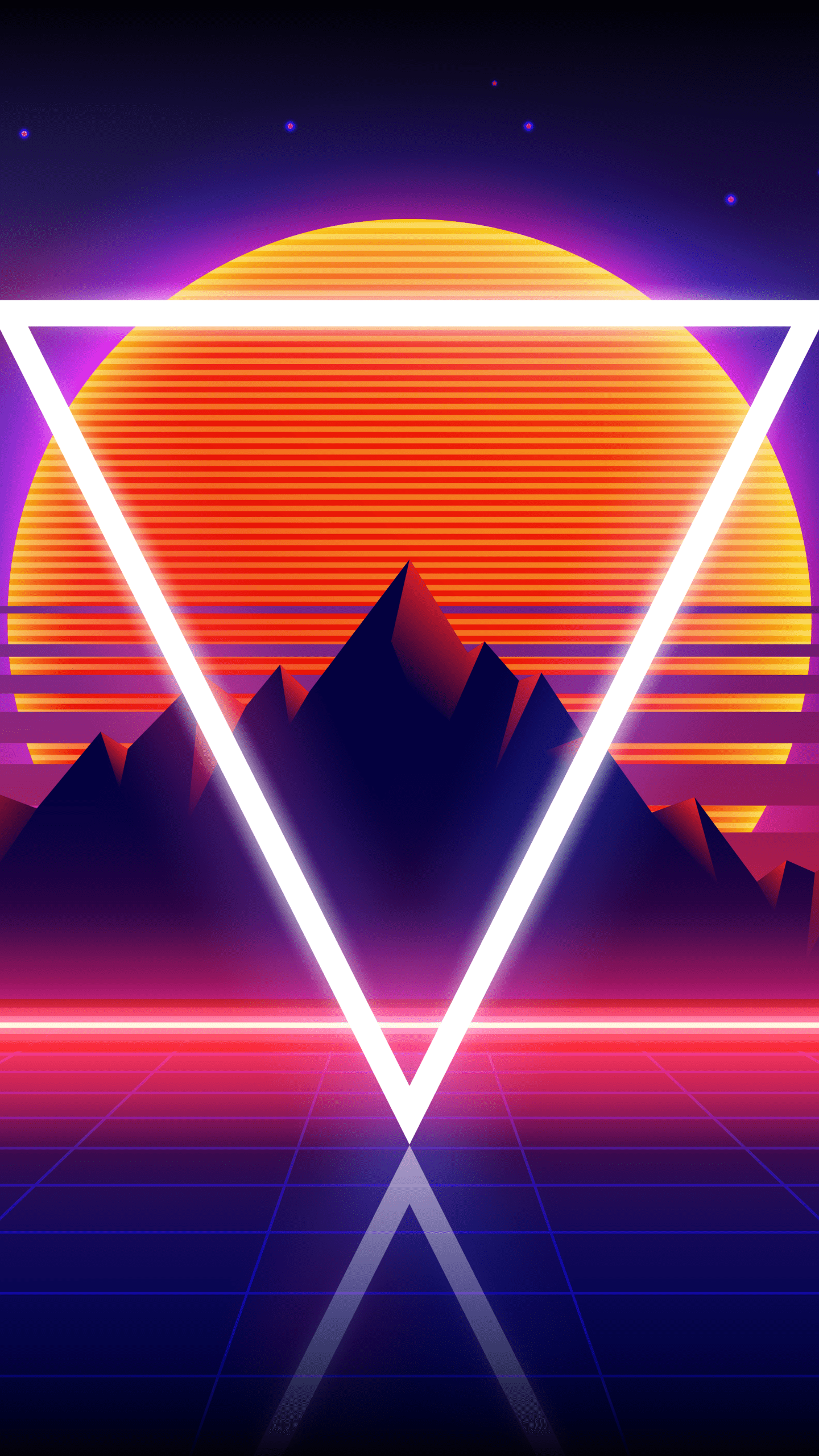 1440x2560 Mountains Wallpaper 4K, Triangle