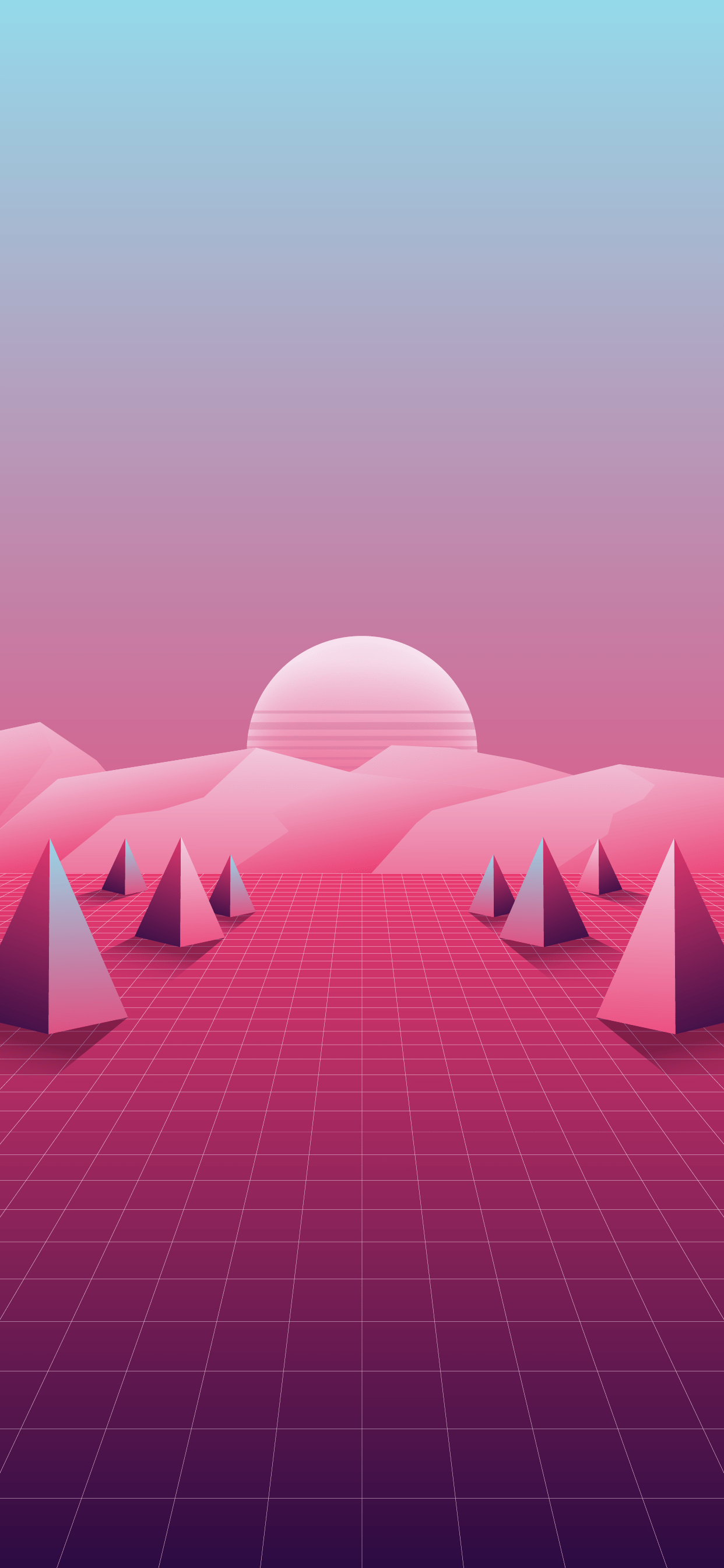 1242x2688 PHONE WALLPAPER HD RETROWAVE