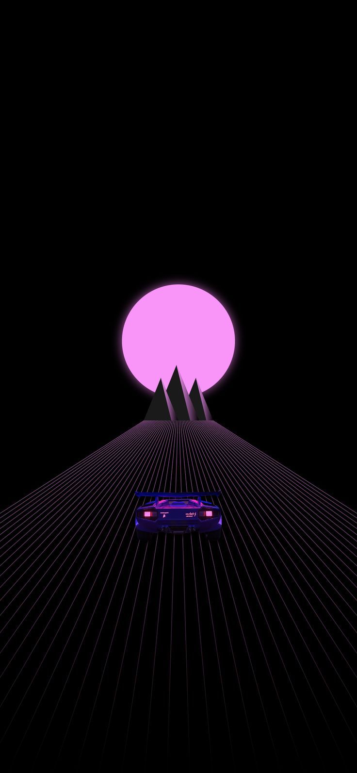 736x1593 COOL SYNTHWAVE RETRO WAVE AMOLED WALLPAPER