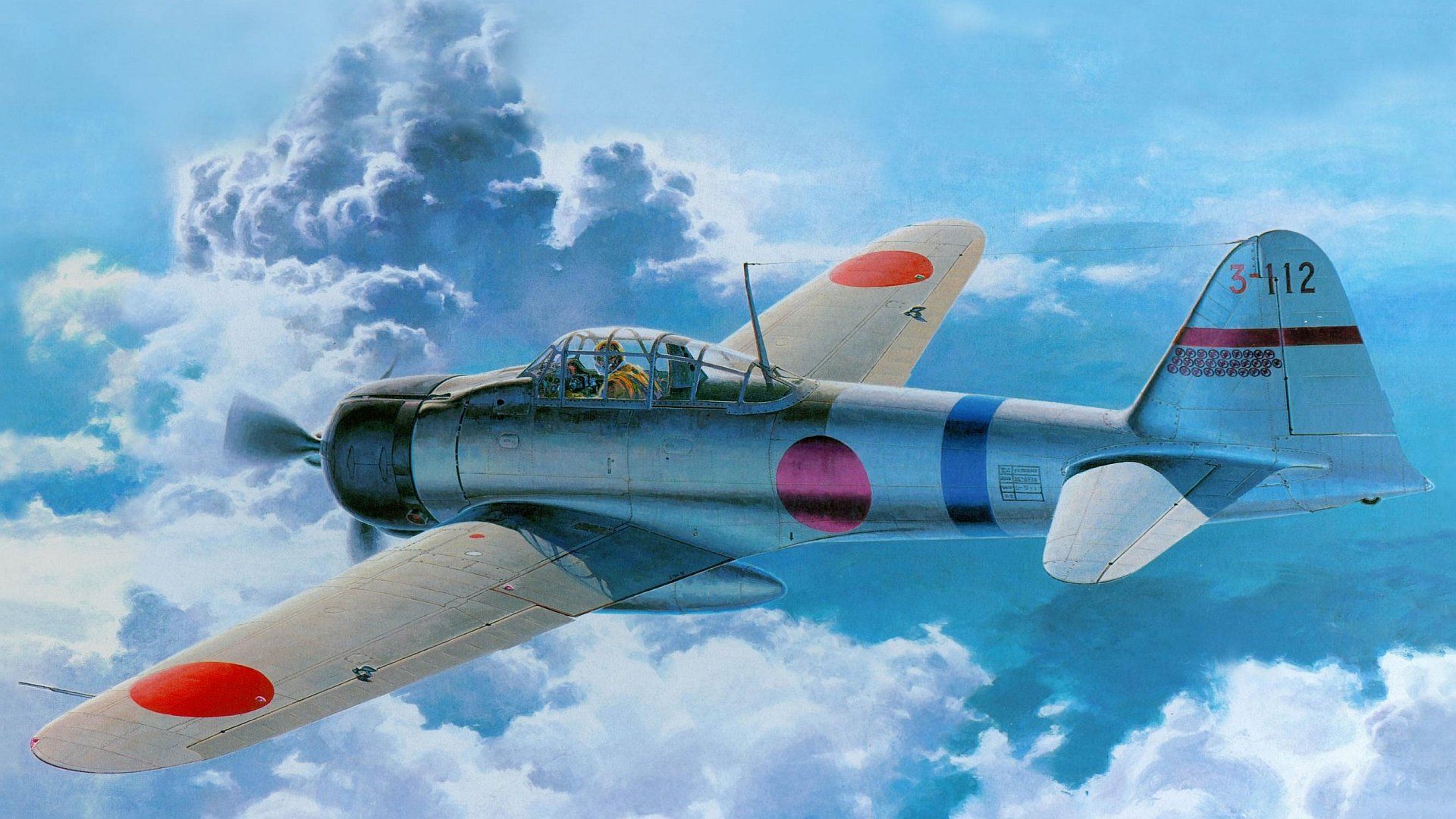 1920x1080 Military Mitsubishi A6M Zero HD Wallpaper