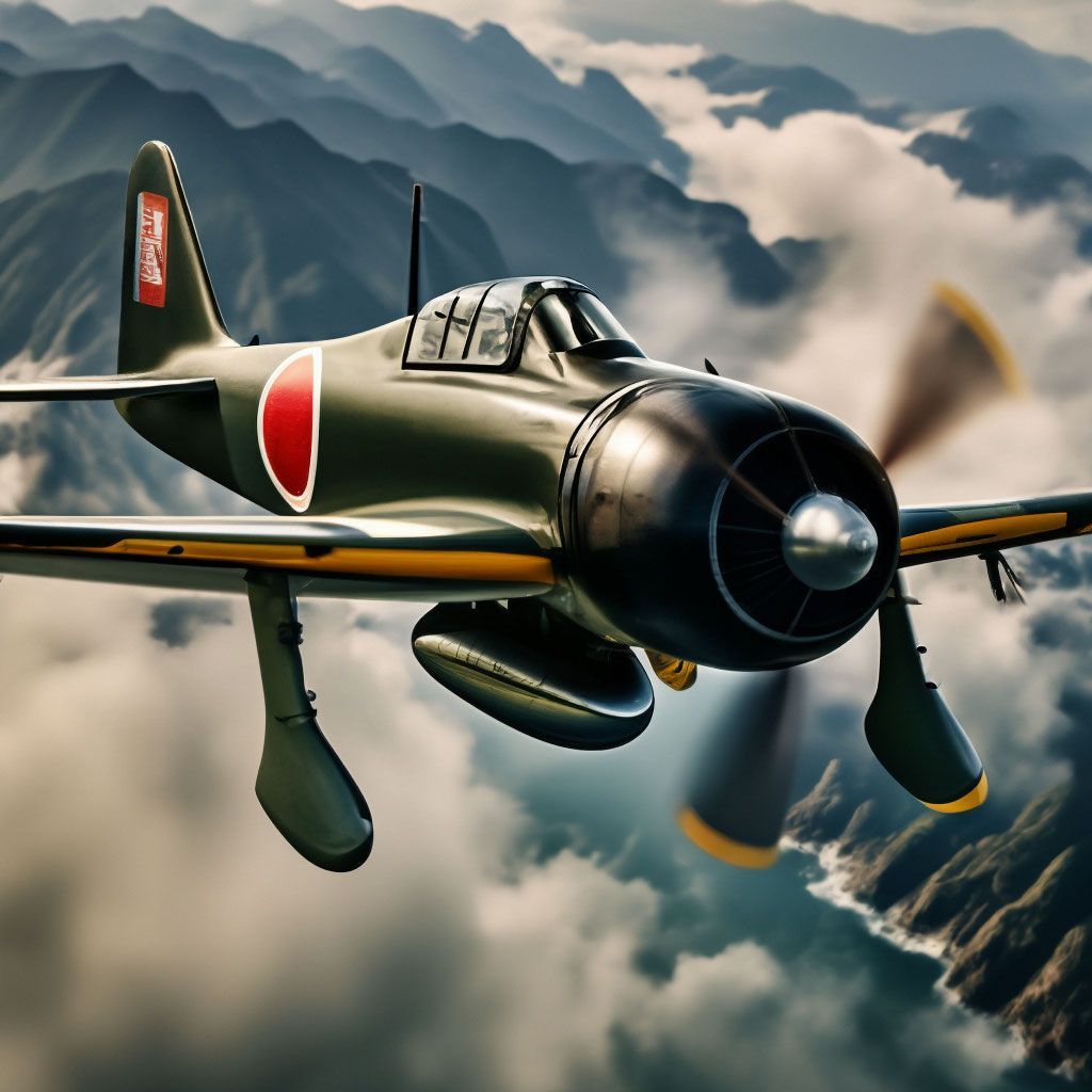 1024x1024 Japanese fighter Mitsubishi A6M Zero