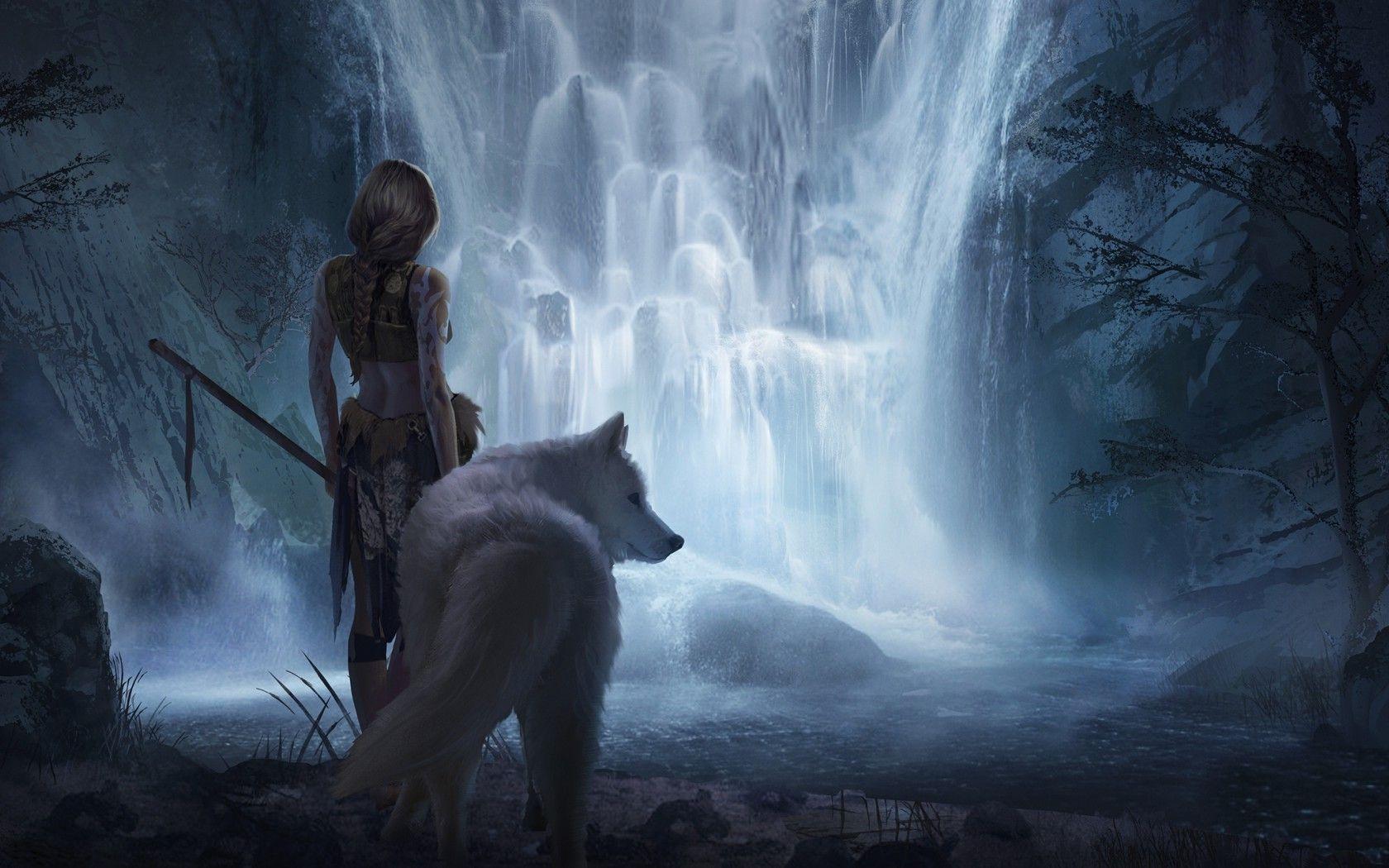 Fantasy Wolf Wallpapers Top Free Fantasy Wolf Backgrounds Wallpaperaccess