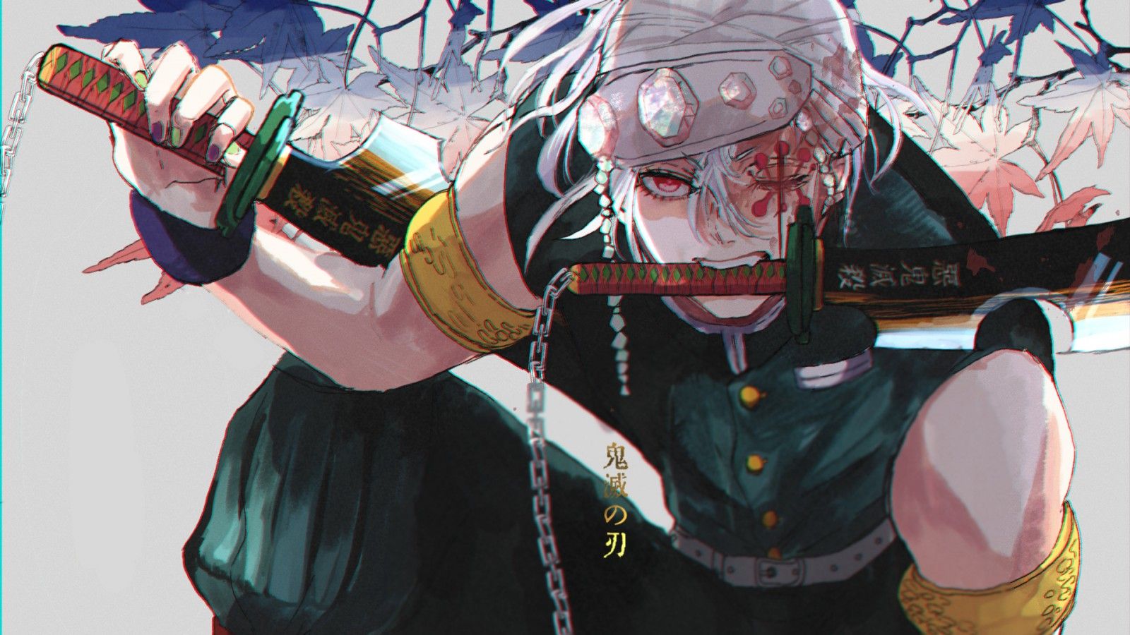 1600x900 Tengen Uzui Green Dress HD Demon Slayer