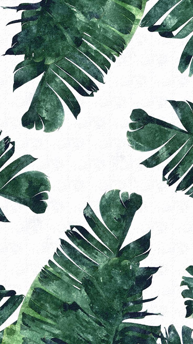 736x1309 Banana Leaf #Watercolor Pattern #redbubble' iPhone Case