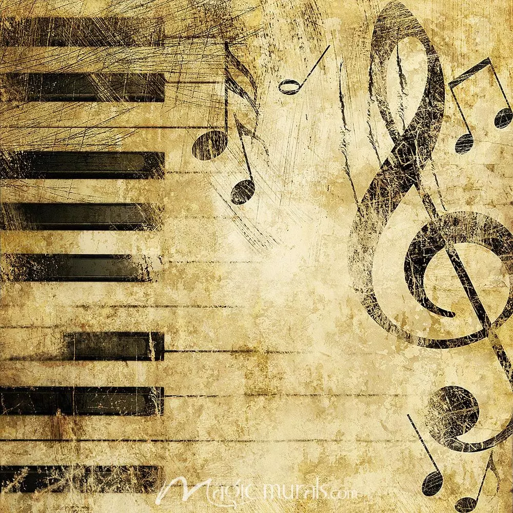 1000x1000 Music Grunge with Keyboard Wallpaper