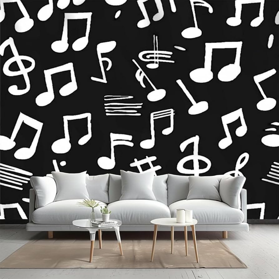 894x894 Vintage Wallpaper Hand drawing music