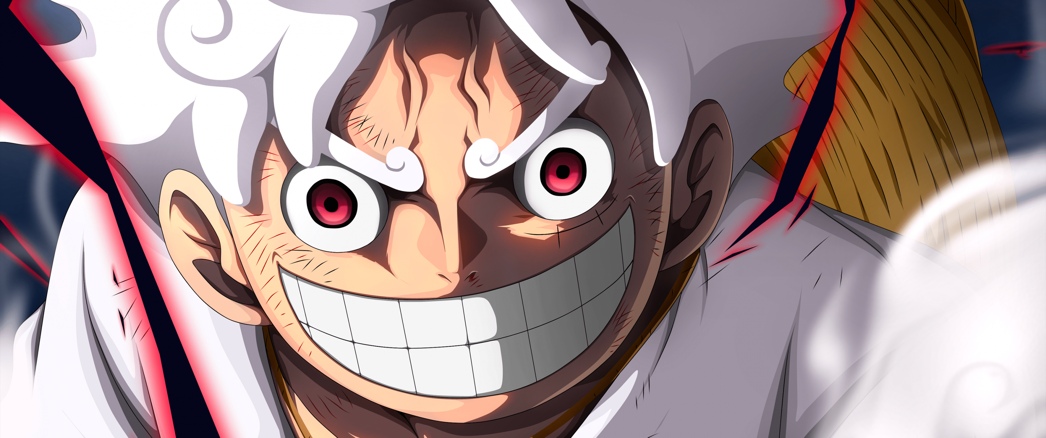 3440x1440 One Piece Wallpaper 4K, Gear Luffy, Sun God Nika