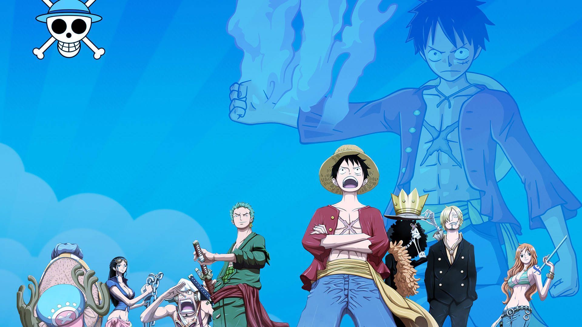 1920x1080 Download Luffy And Straw Hats One Piece Blue Wallpaper