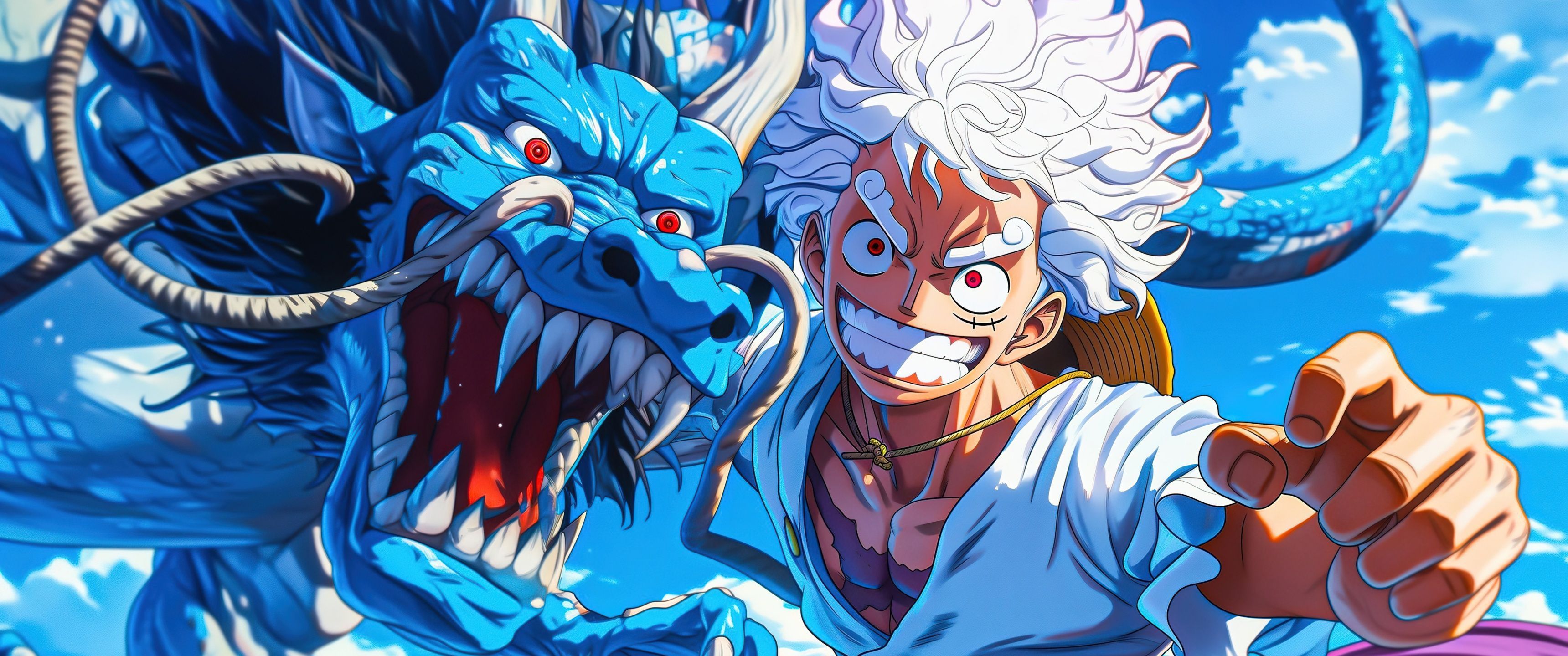 3440x1440 Luffy vs Kaido Wallpaper 4K, One Piece