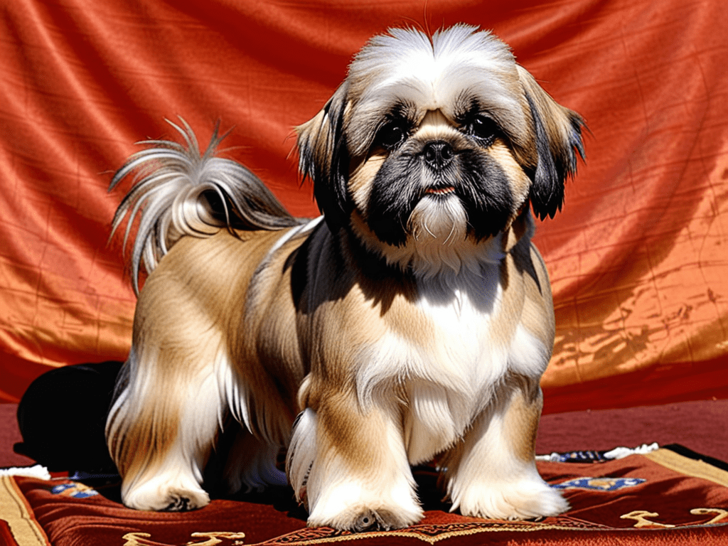 1024x768 A Playful Pekingese Dog Posing