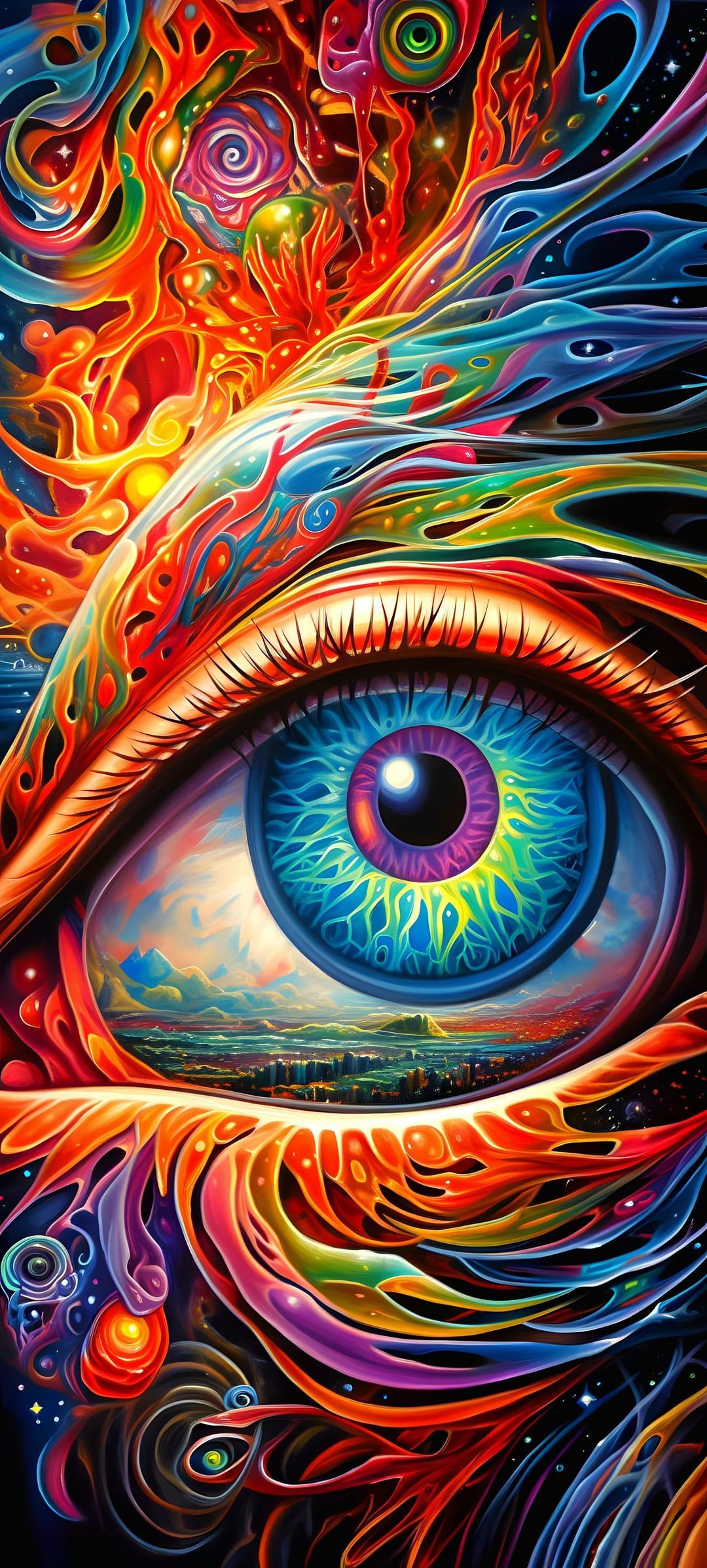 1080x2394 Alex Grey inspired Wallpaper I created