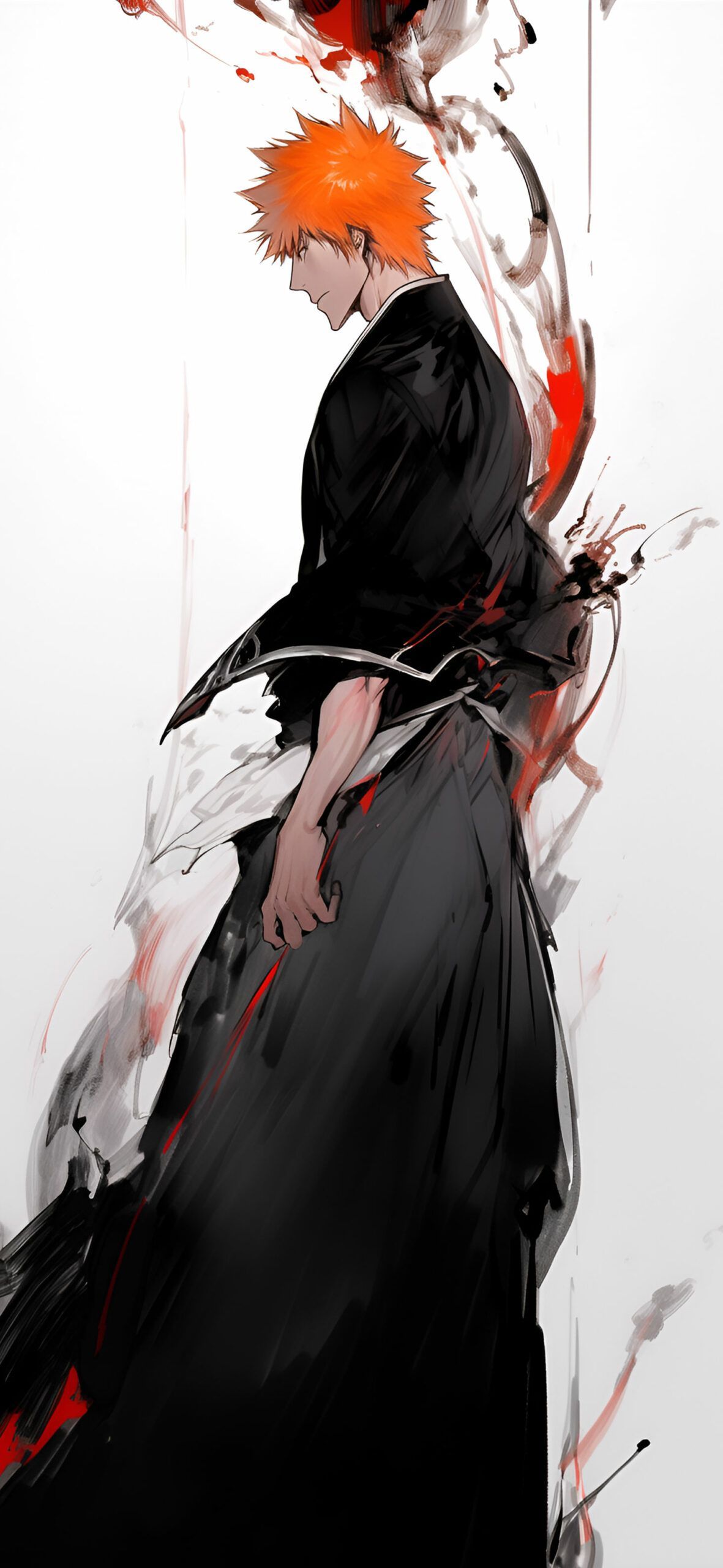 1181x2560 Ichigo Kurosaki Sketch Art Wallpaper