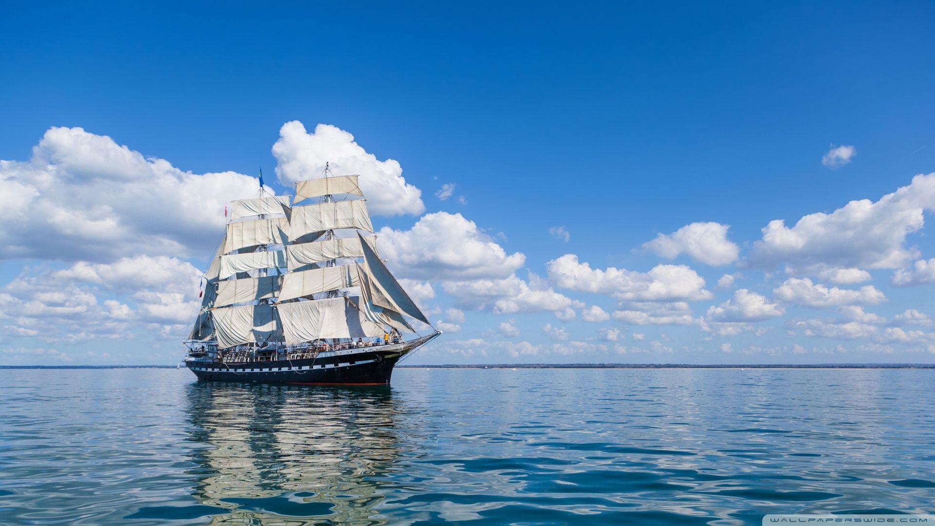 1920x1080 HD Sailing Ship Wallpaper, Background, Image. Design