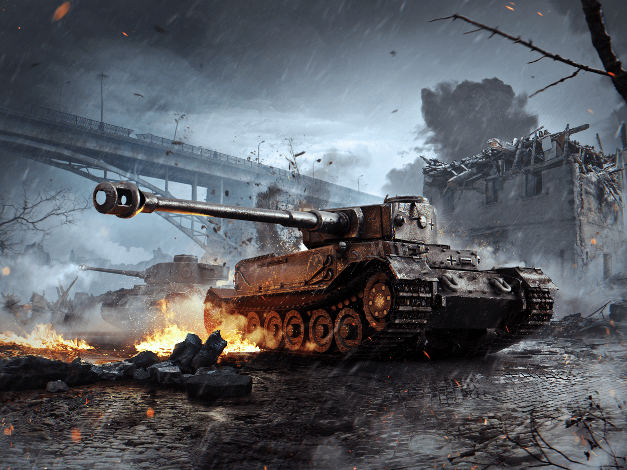 1250x938 Tiger Tank Background 4k