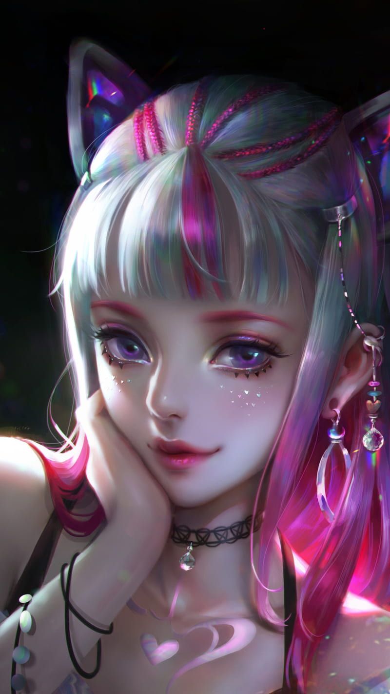 800x1422 HD fantasy anime girl wallpaper