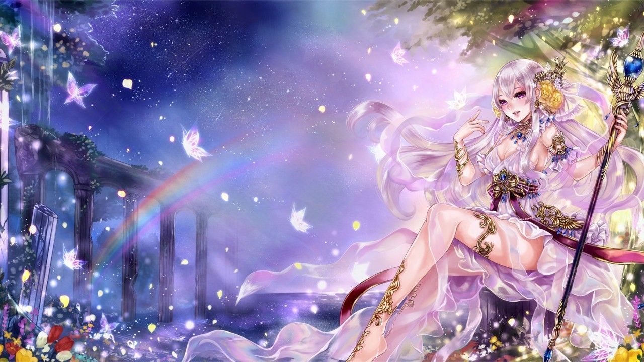 1280x720 Anime Fantasy Girl Wallpaper