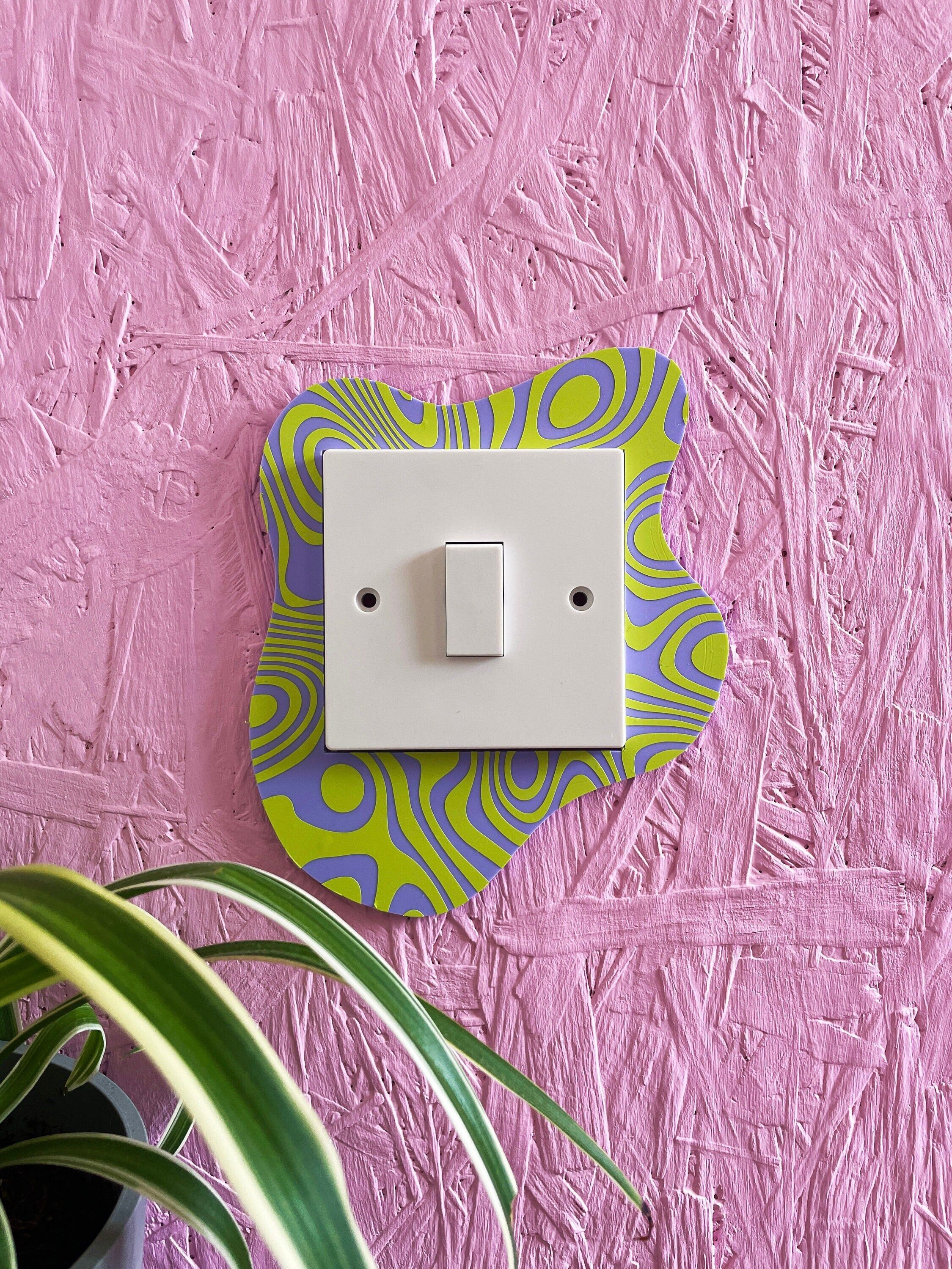2250x3000 Green & Lilac Groovy Blob Light Switch