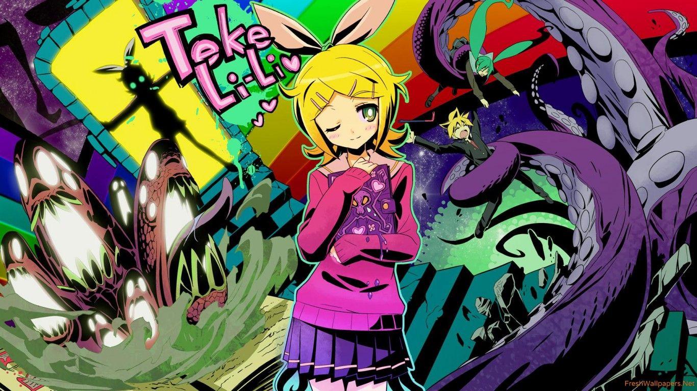 1366x768 Kagamine Rin from Vocaloid wallpaper