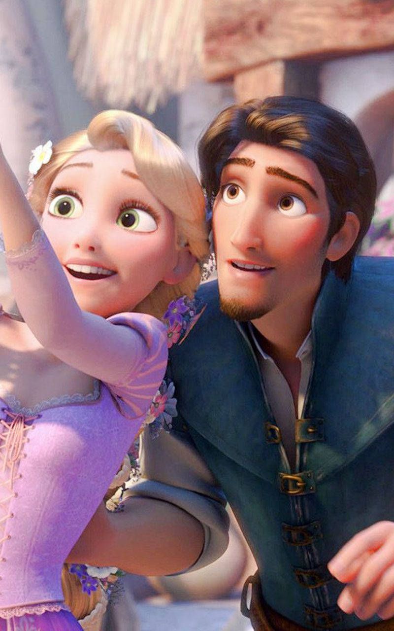 800x1280 Rapunzel And Eugene Flynn Pose For A