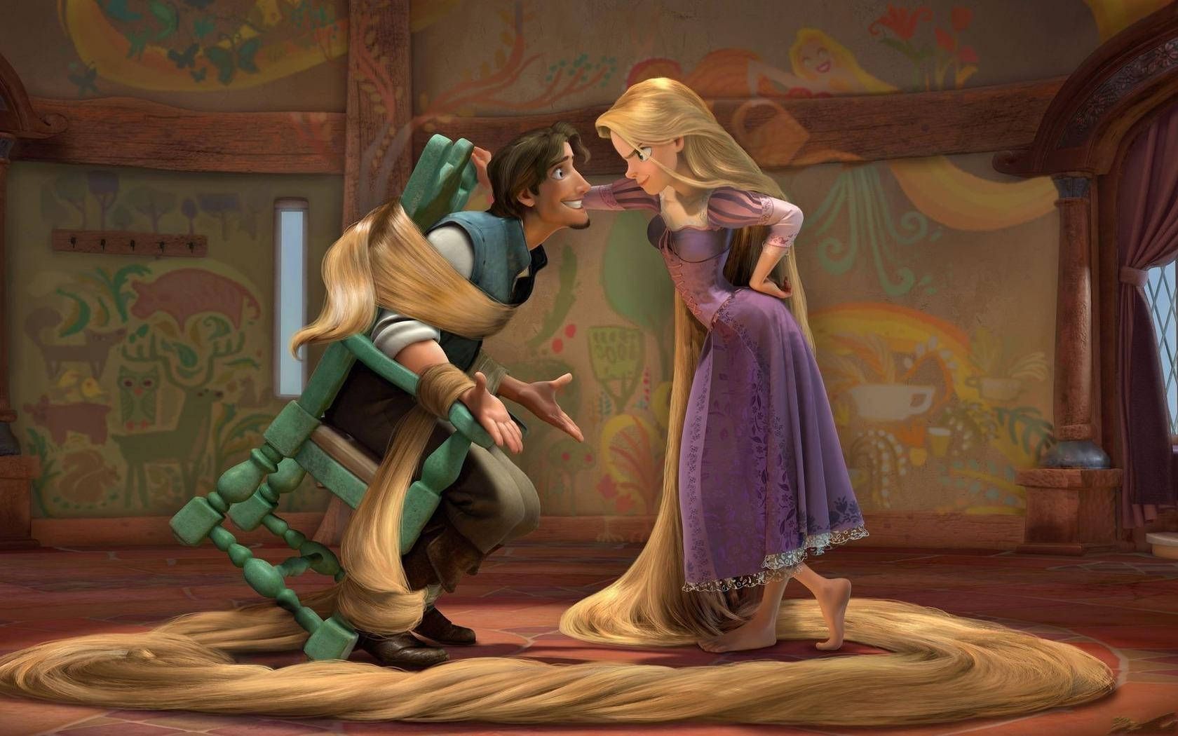 1680x1050 Tangled Rapunzel Interrogating Flynn