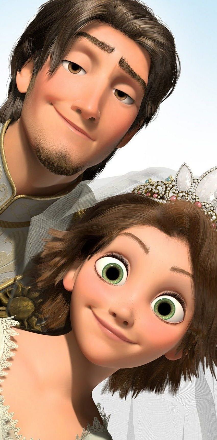 850x1721 Rapunzel and flynn rider HD wallpaper
