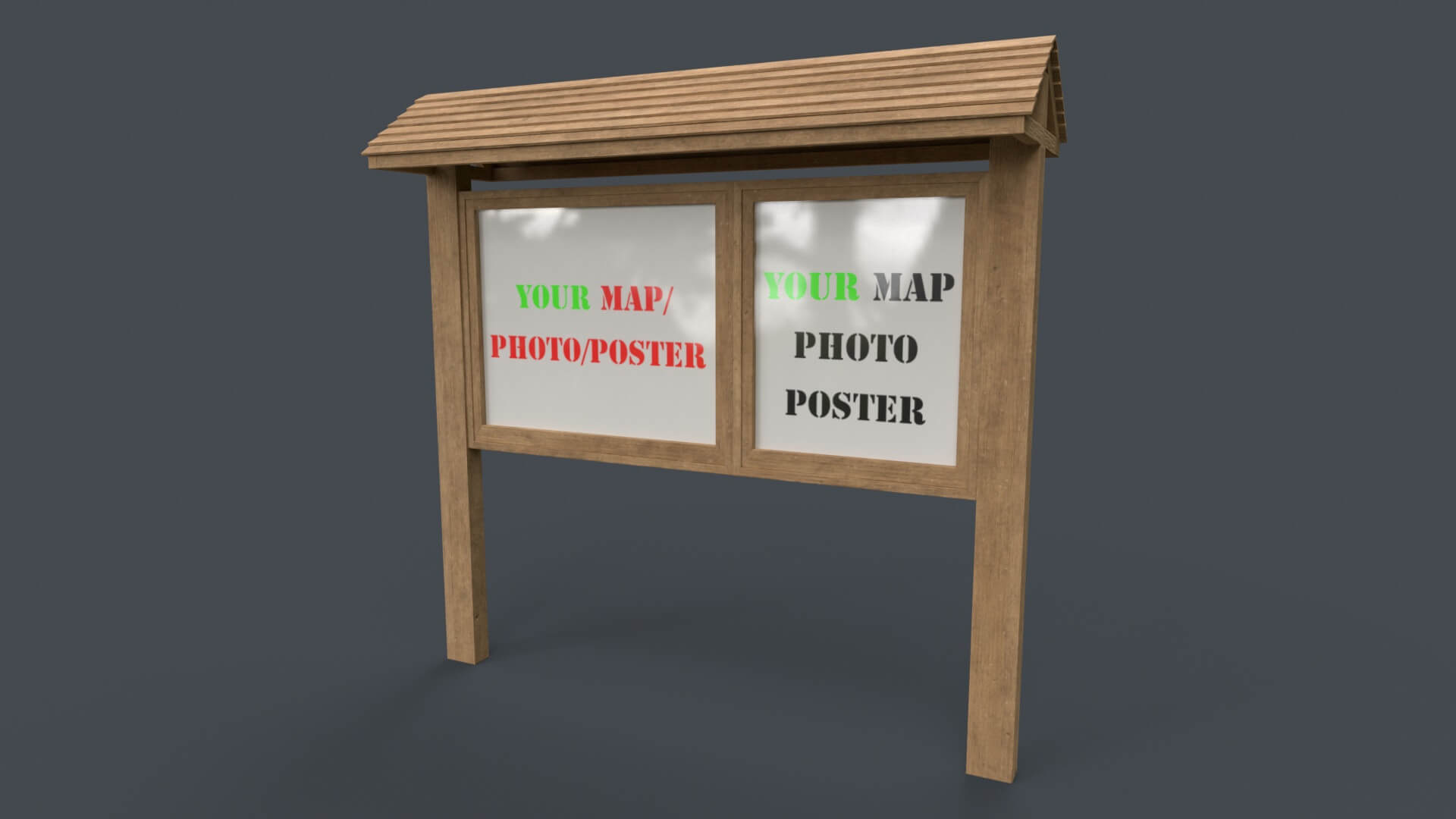 1920x1080 Outdoor Wooden Notice Board A