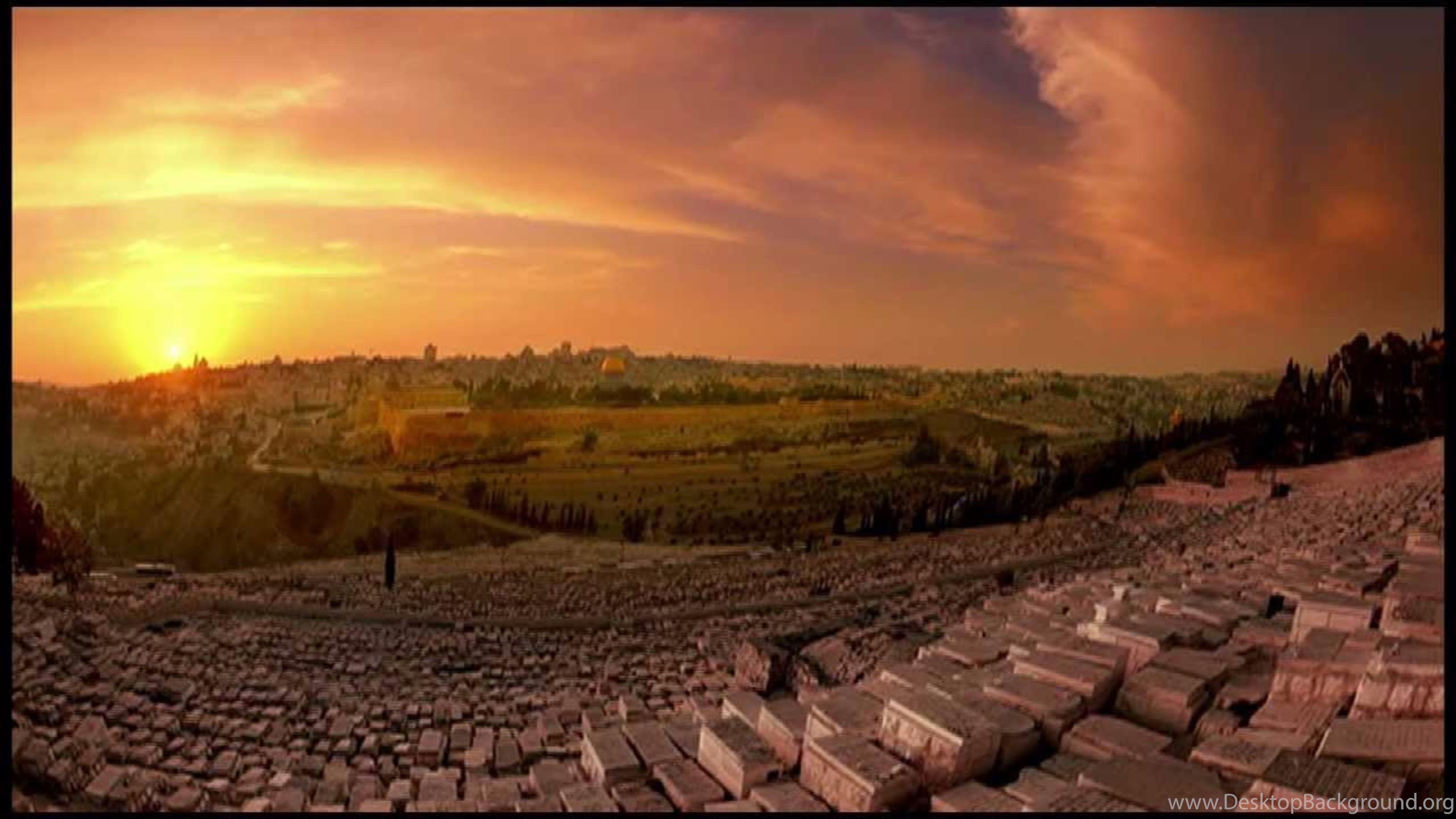 3840x2160 Sunrise 4k Jerusalem Israel Wallpaper Desktop Background