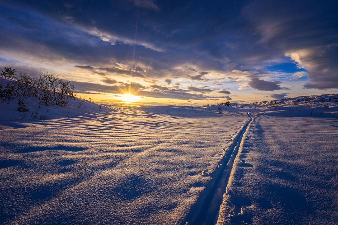 1280x853 Desktop Wallpaper Nature Winter Sky Snow Scenery Sunrises and