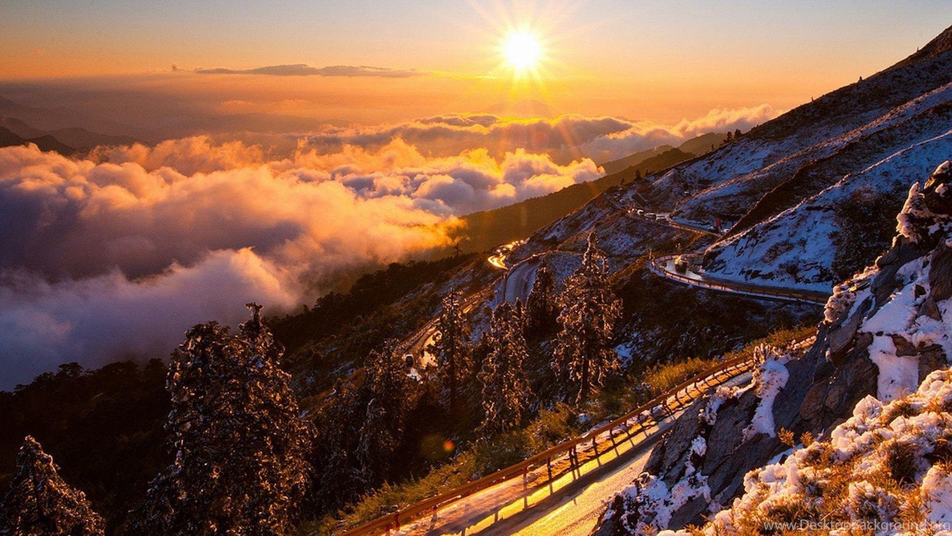 1920x1080 Mountain Sunrise Desktop Wallpaper HD 19967 Wallpaper Wallpaper HD. Desktop Background