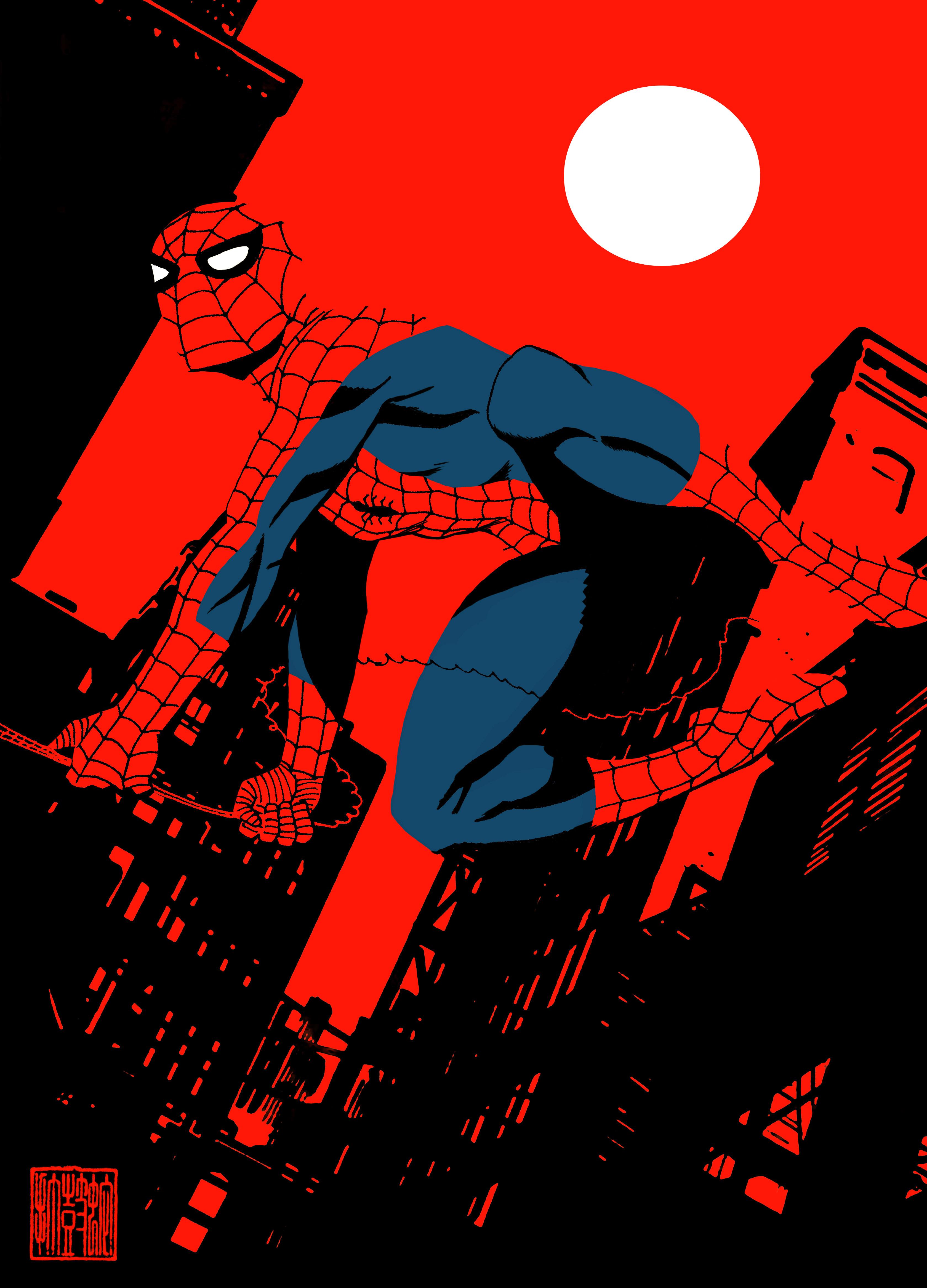 3360x4668 60's Stylized Spider Man