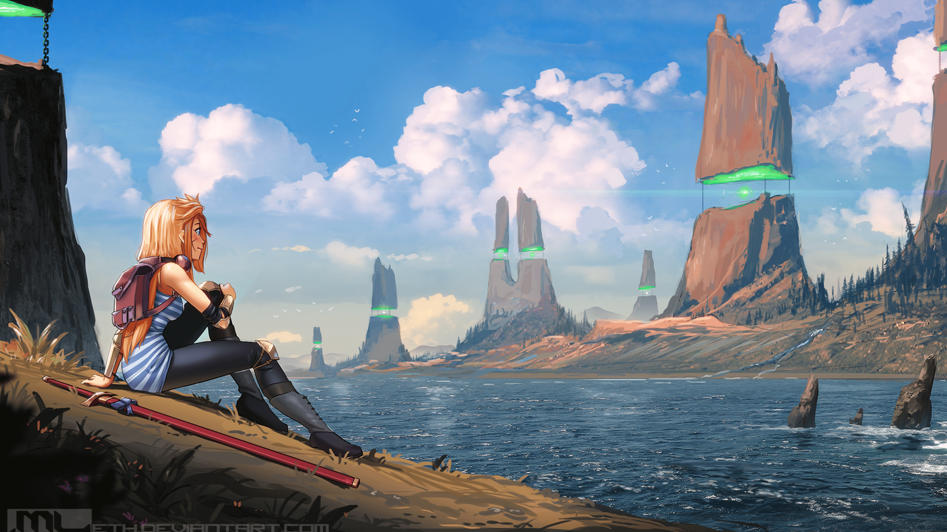 3840x2160 Download 3840x2160 Anime Girl, Futuristic, Sci Fi, New World