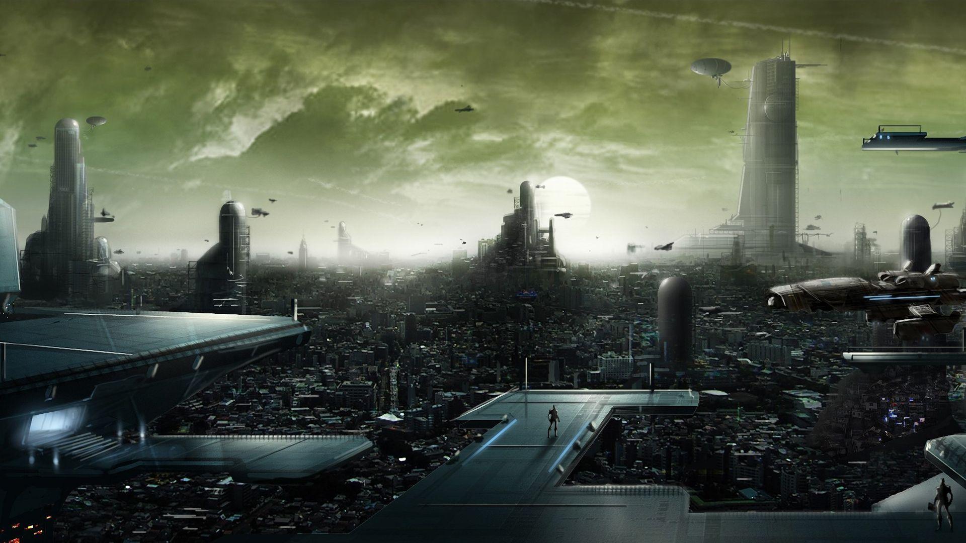 1920x1080 sci, Fi, Art, Cities, Futuristic Wallpaper HD / Desktop