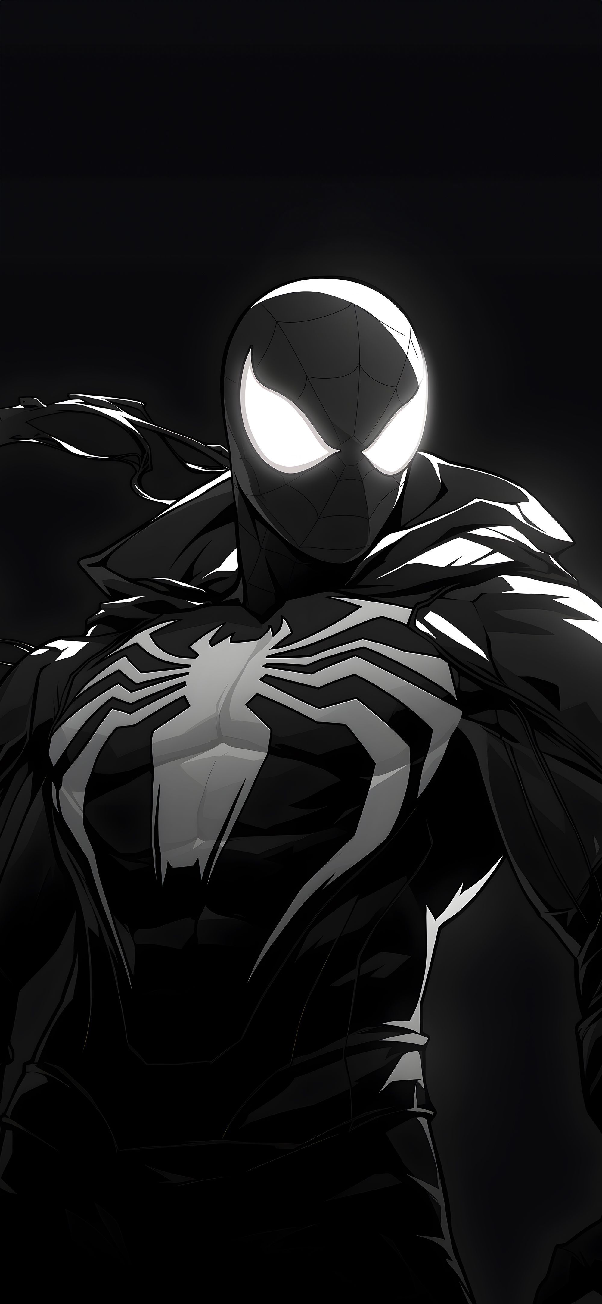 2000x4329 Cool Black Spiderman Wallpaper