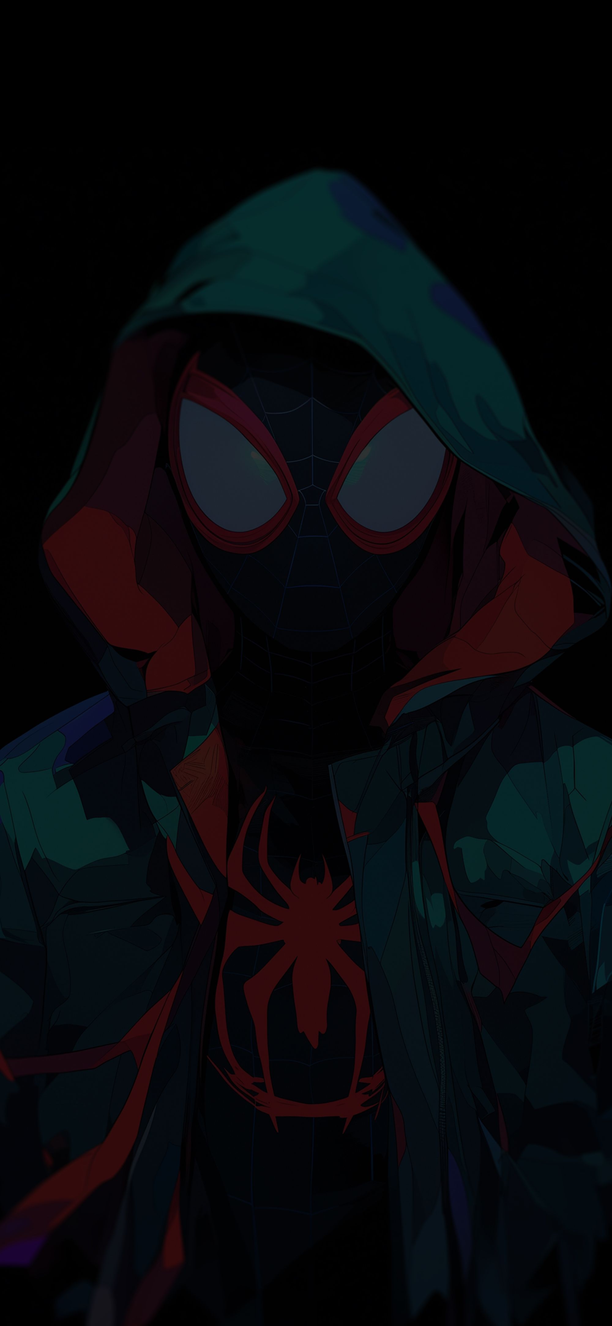 2000x4329 Miles Morales Spiderman Black Wallpaper