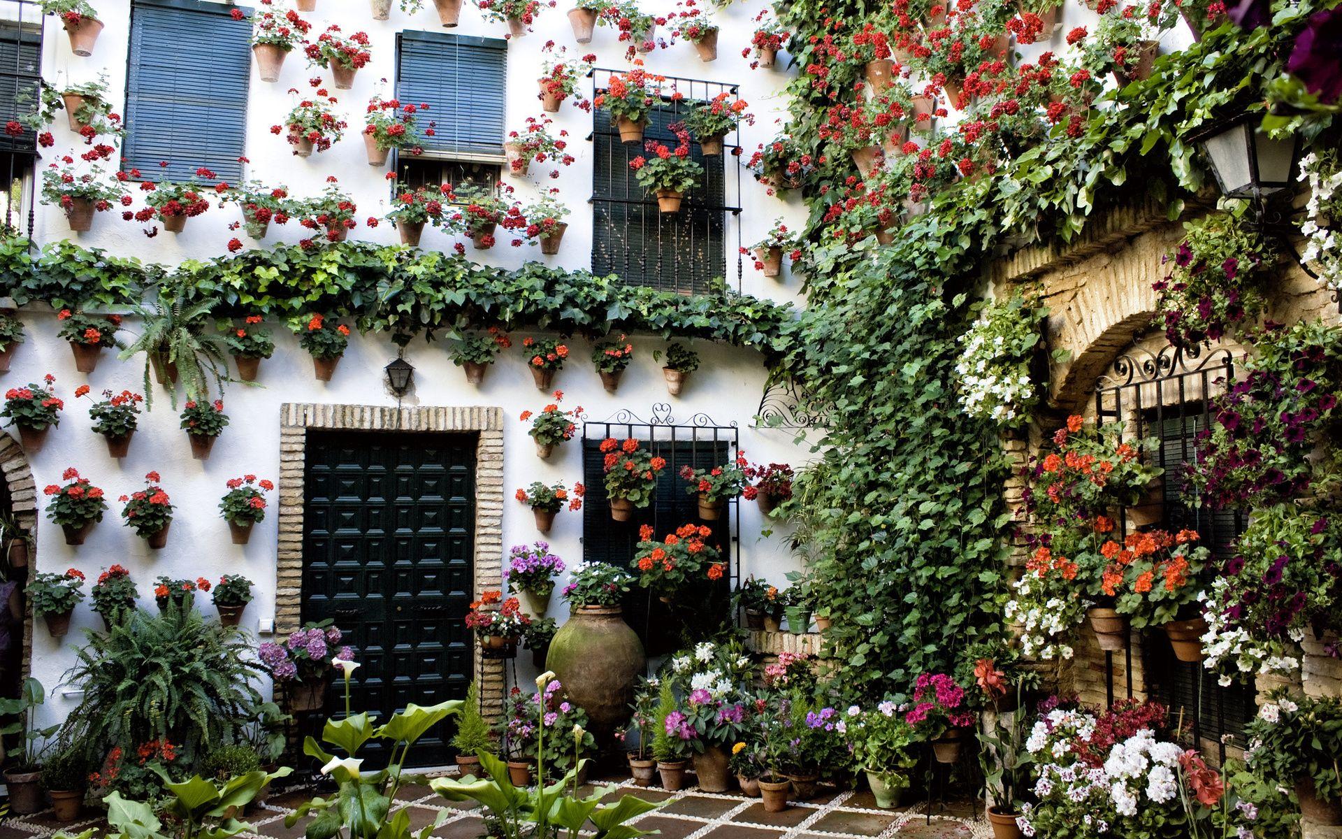 1920x1200 andalusia, Spain, Cordoba, Spain, Patio, Building, House