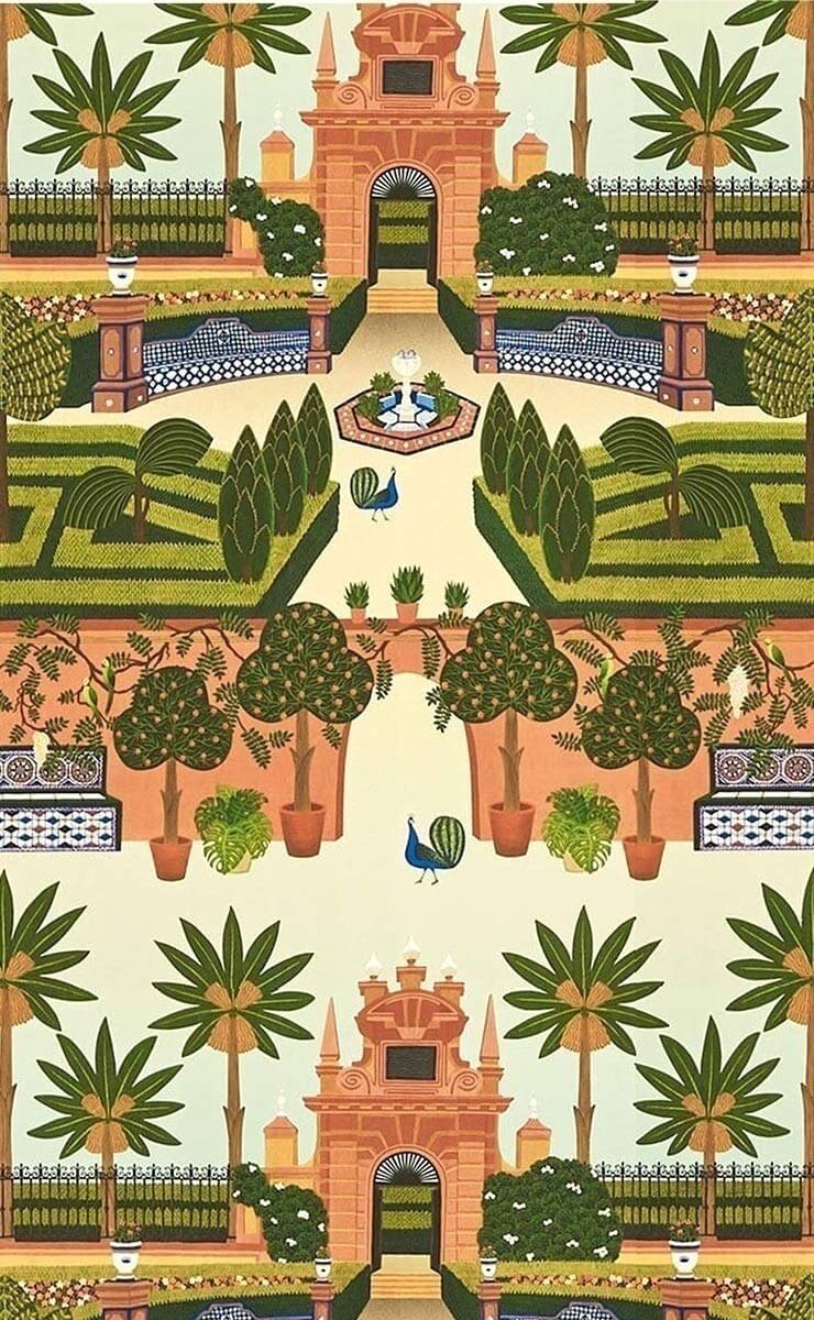 740x1200 Alcazar Gardens Wallpaper