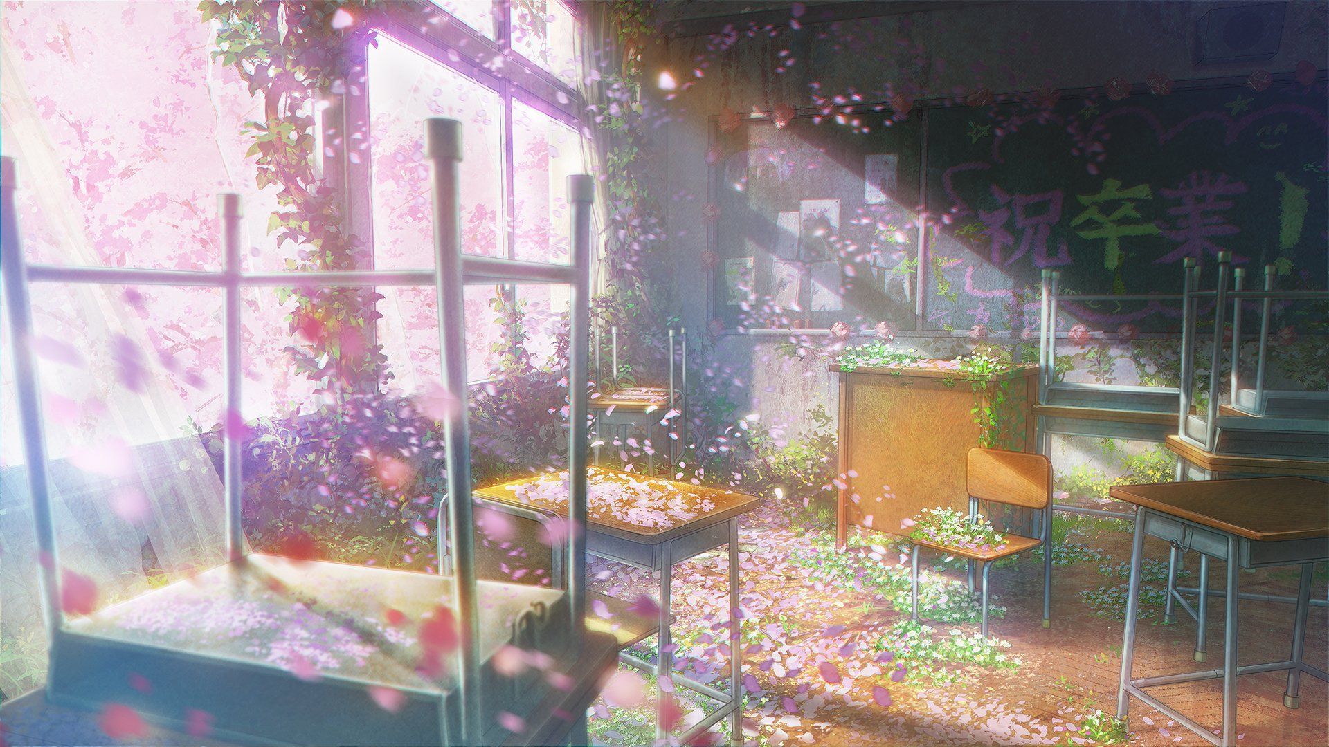 1920x1080 Whimsical Anime Room HD Wallpaper by び