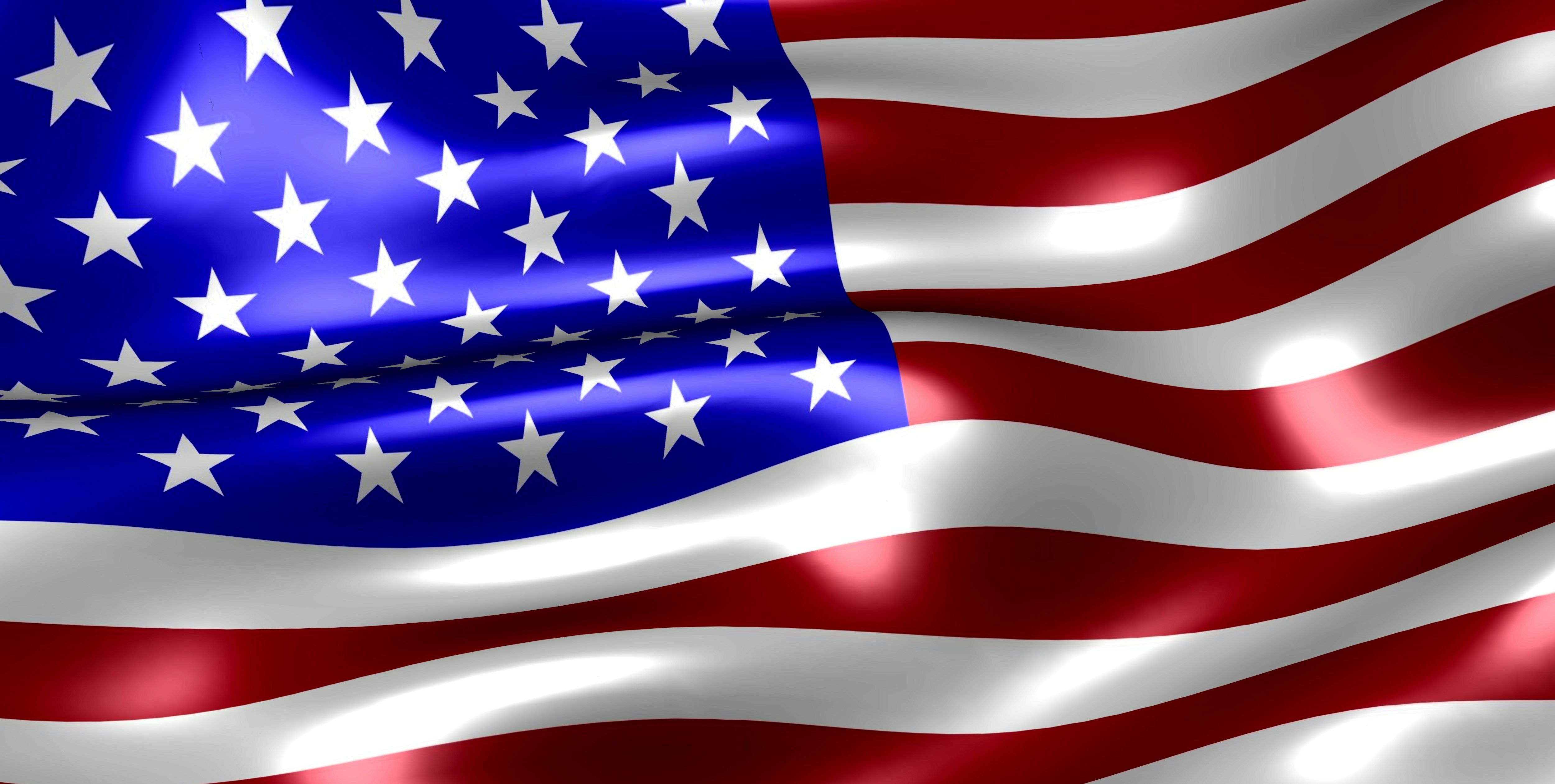 5000x2523 USA Flag stars and stripes