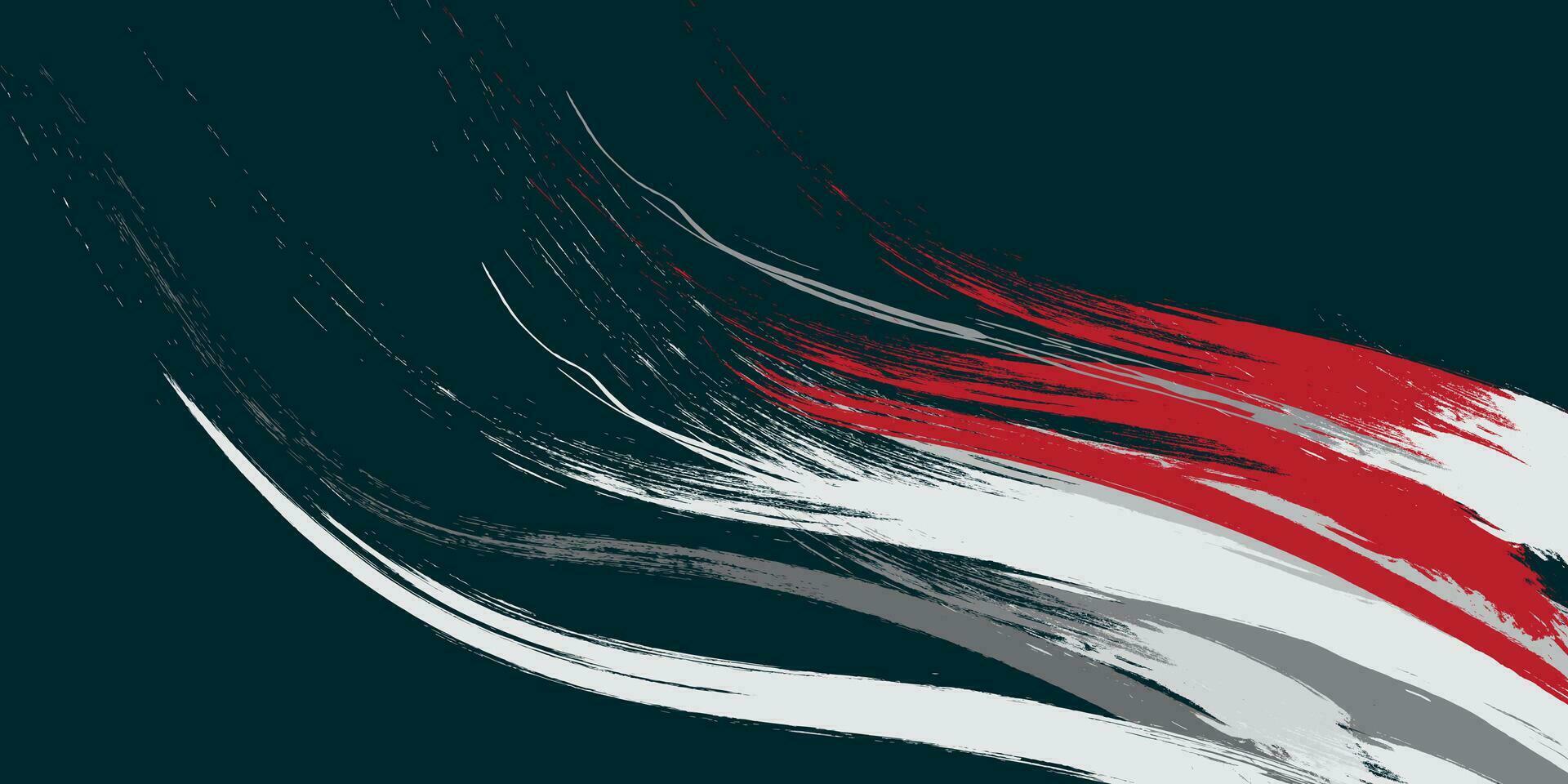 1920x960 Indonesian Flag with Brush Concept