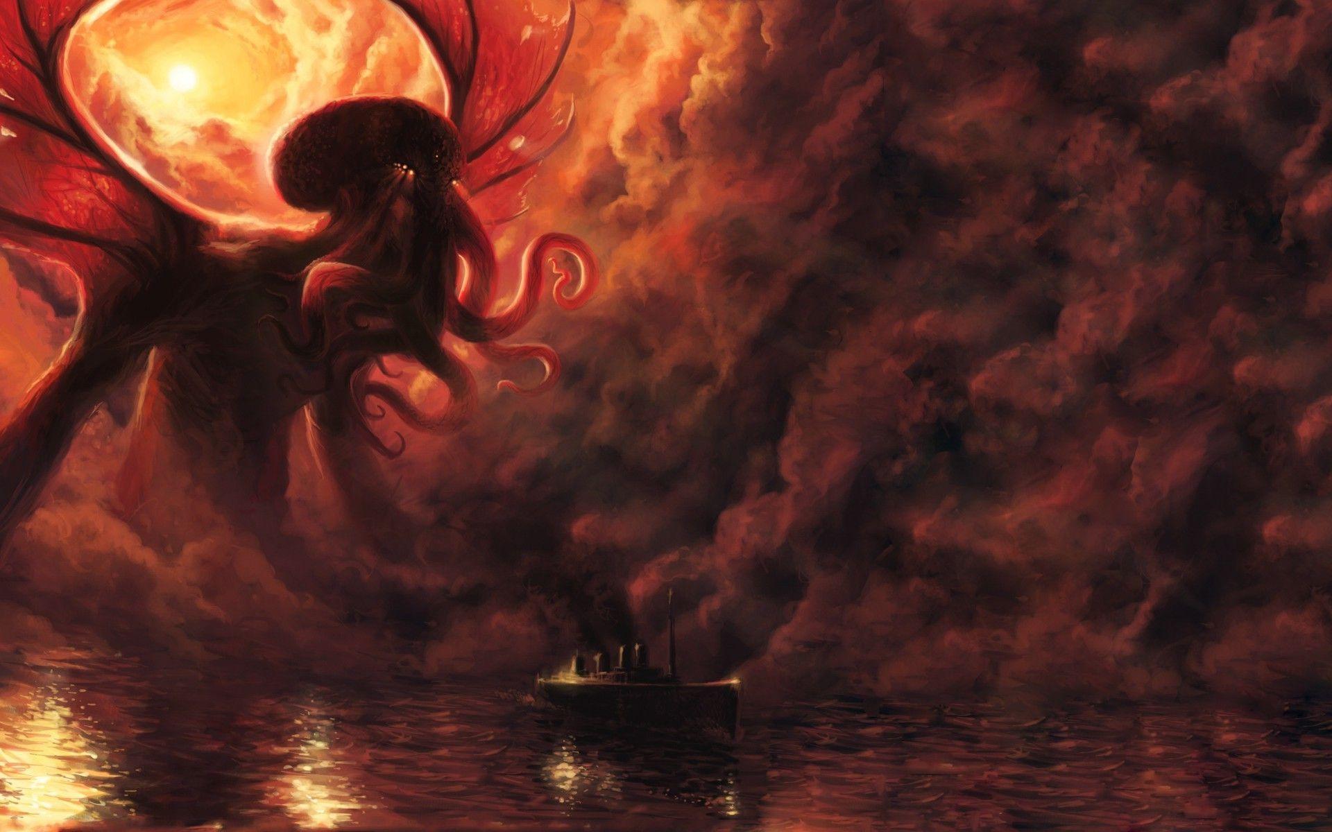 1920x1200 Cthulhu, Fantasy Art, H. P. Lovecraft Wallpaper HD