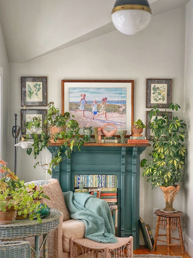 768x1024 Faux Fireplace Bedroom Reading Nook