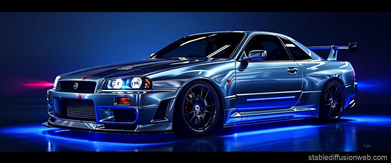 1536x640 nissan skyline r34 jdm style cartoon