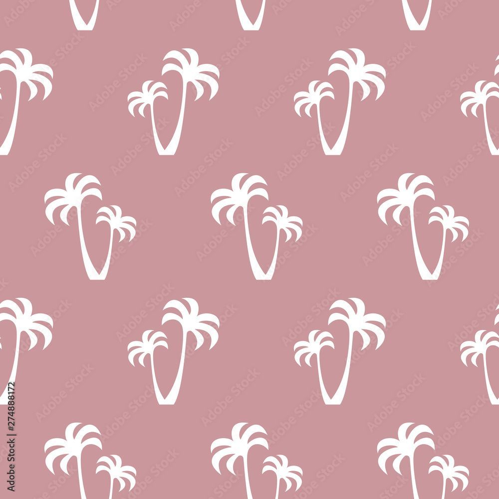 1000x1000 Vector seamless pattern with palm trees