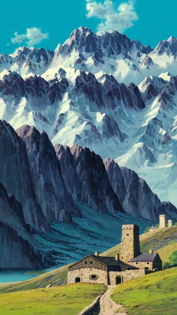 720x1280 Laputa Castle In The Sky Smartphone Wallpaper. I've turned a