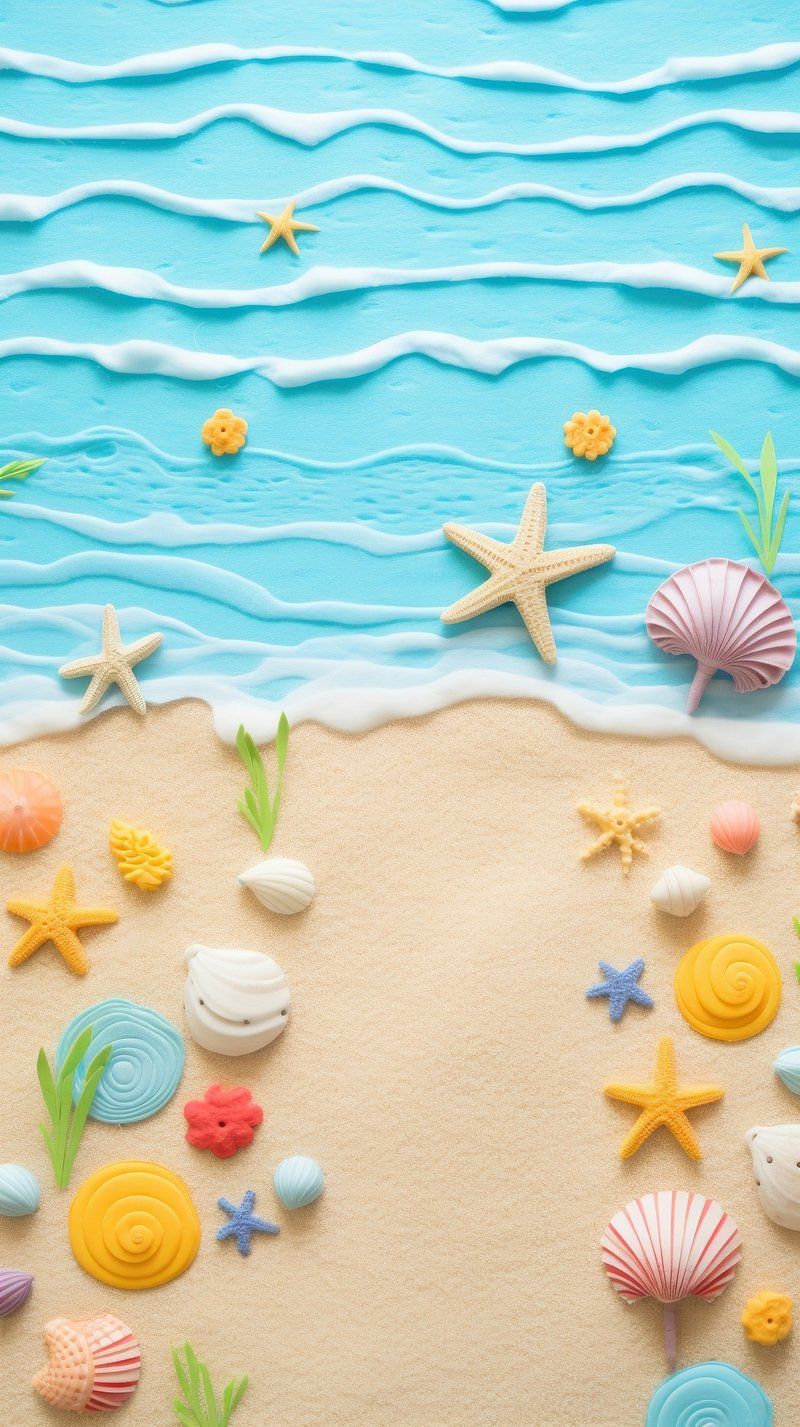 800x1427 Cute Pattern Wallpaper Beach Image
