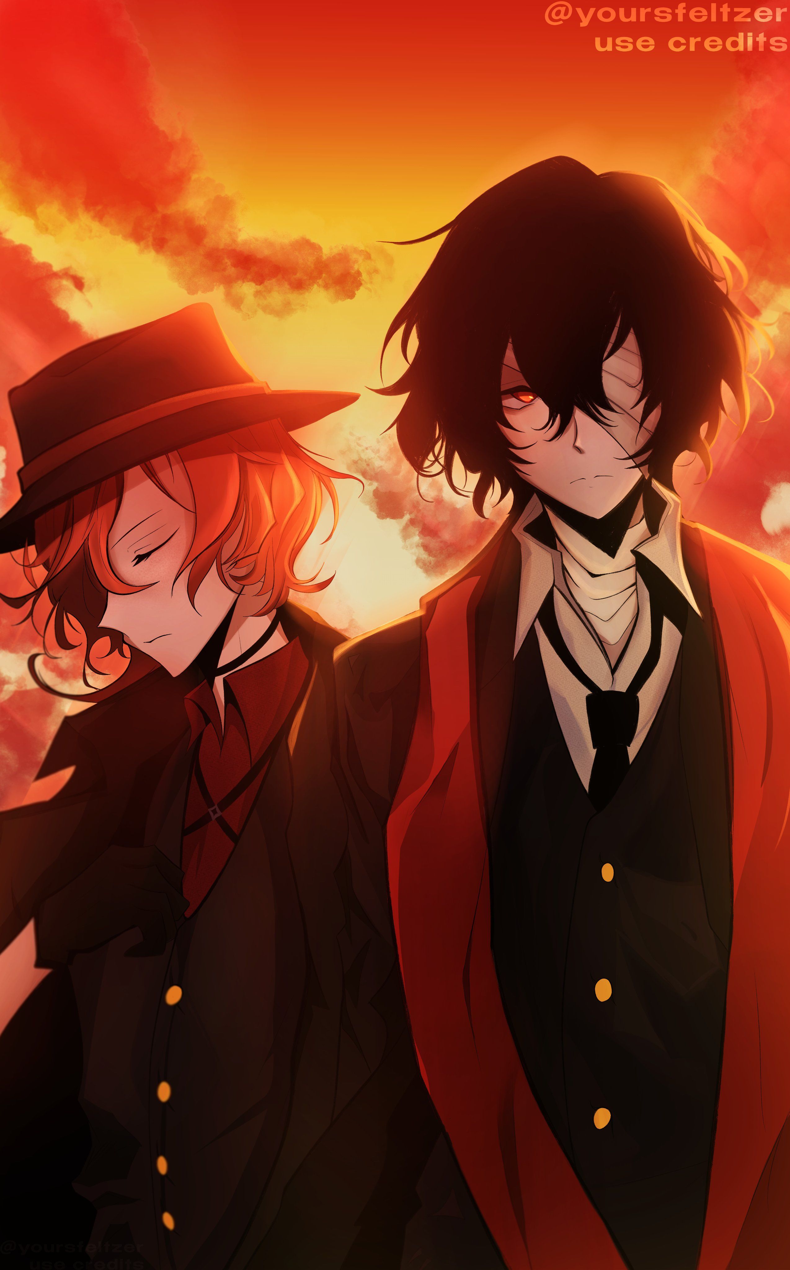 2548x4096 skk #dazai #chuuya #bsd #bsdbeast